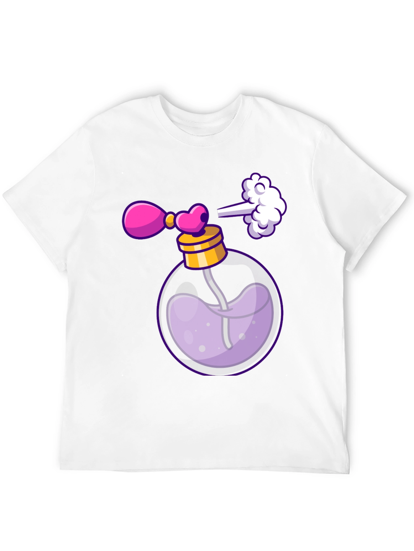 Camiseta Negra con Diseño de Perfume Animado