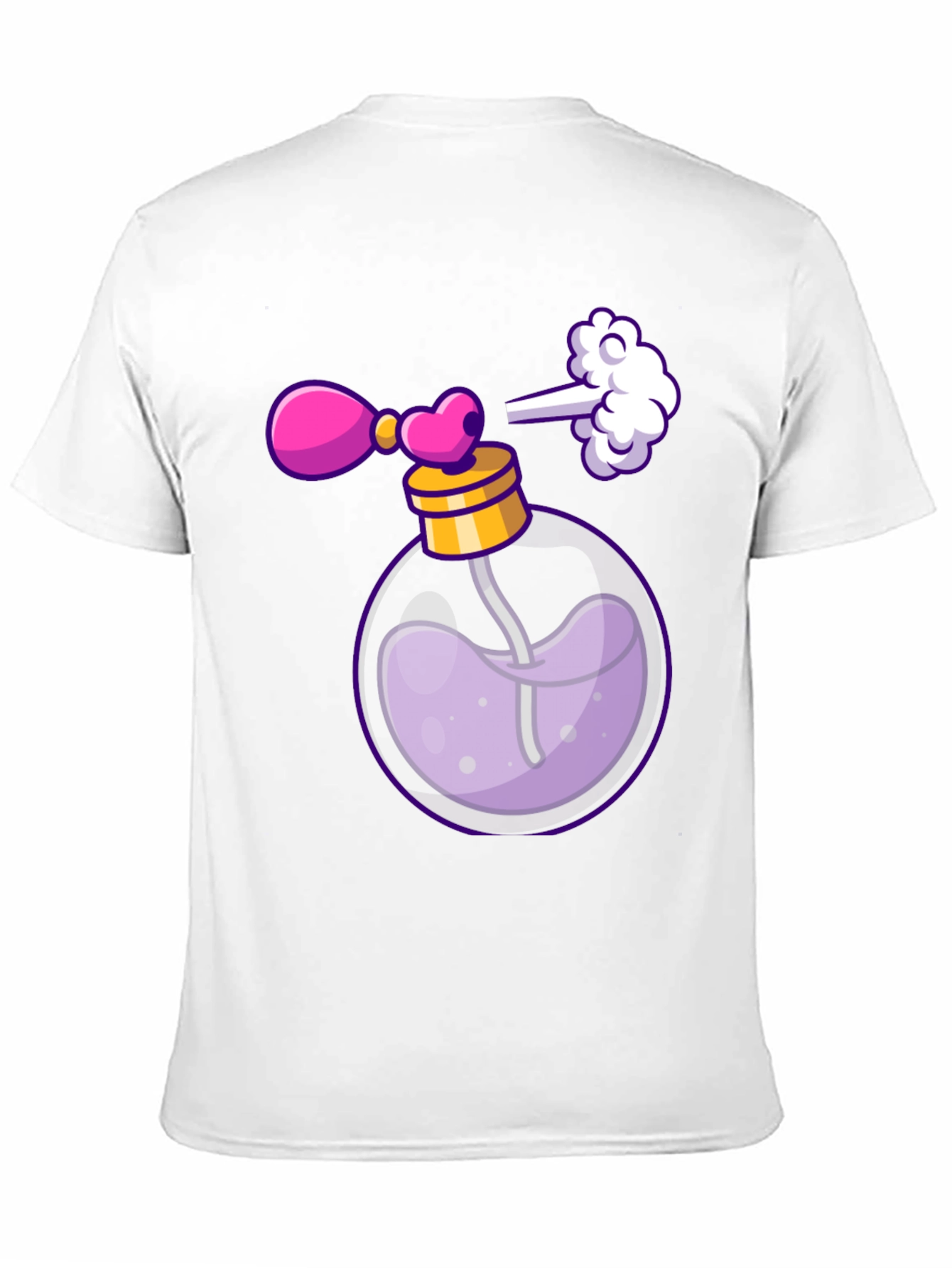 Camiseta Negra con Diseño de Perfume Animado