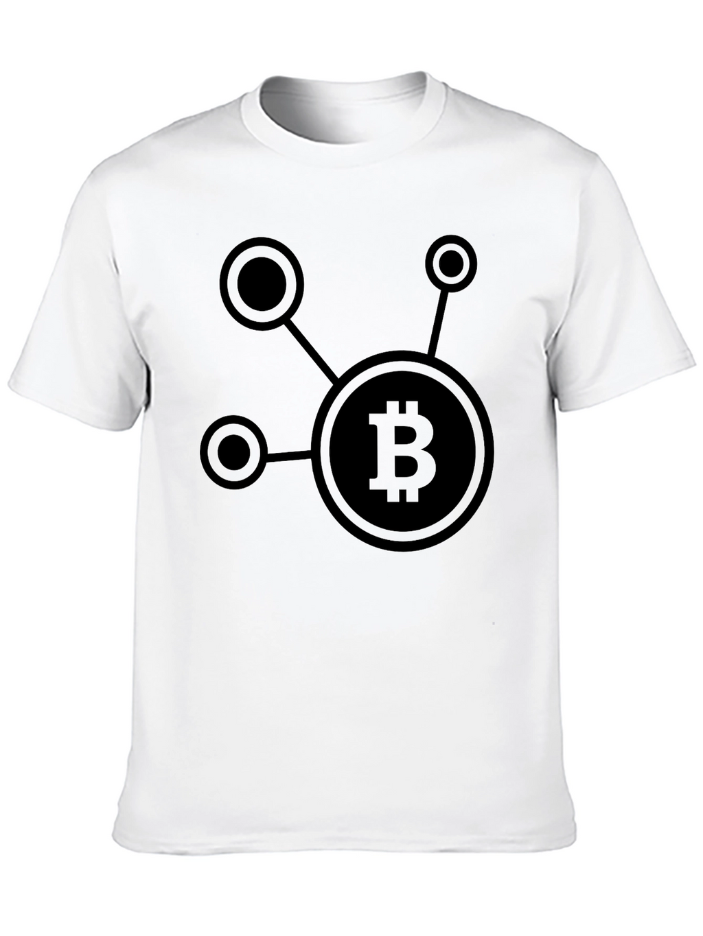 Camiseta Negra con Diseño de Bitcoin