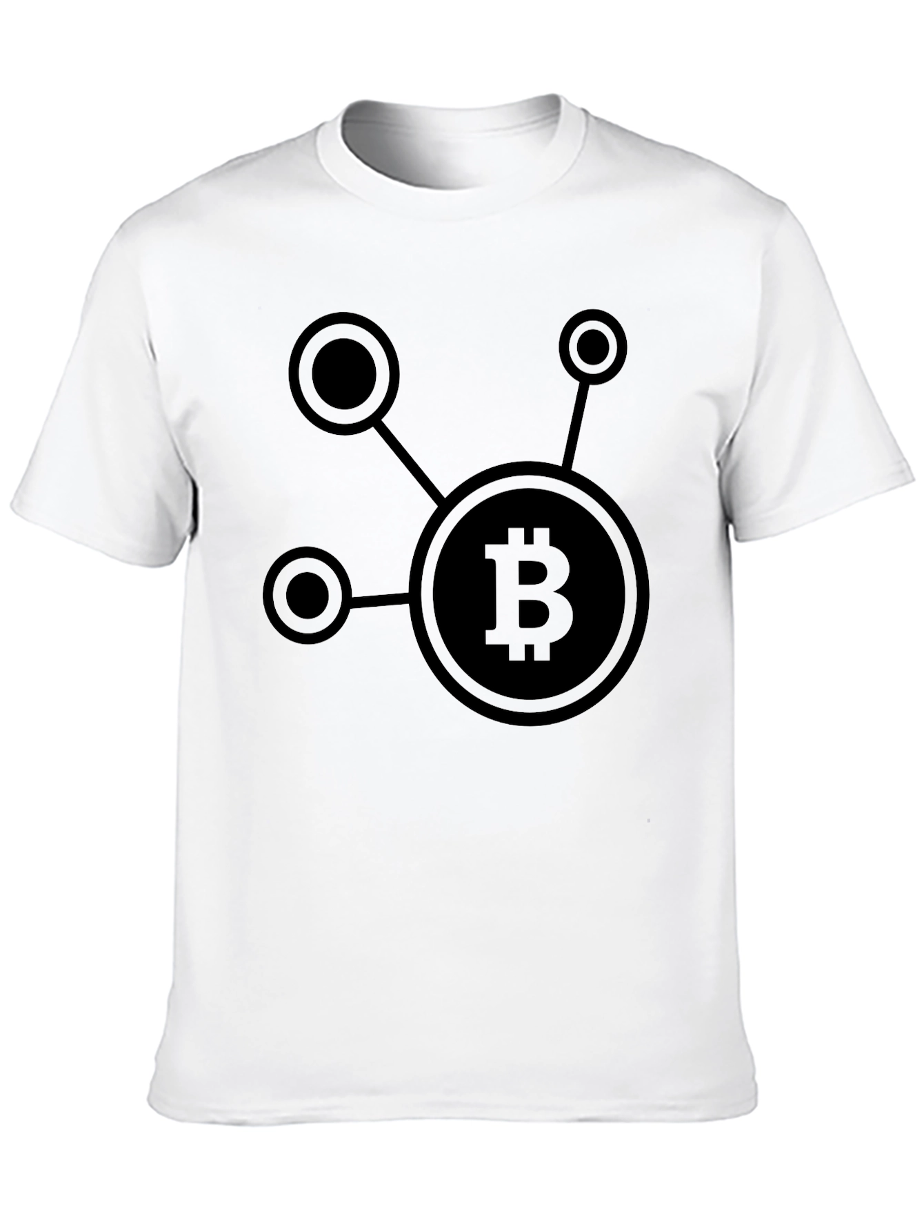 Camiseta Negra con Diseño de Bitcoin