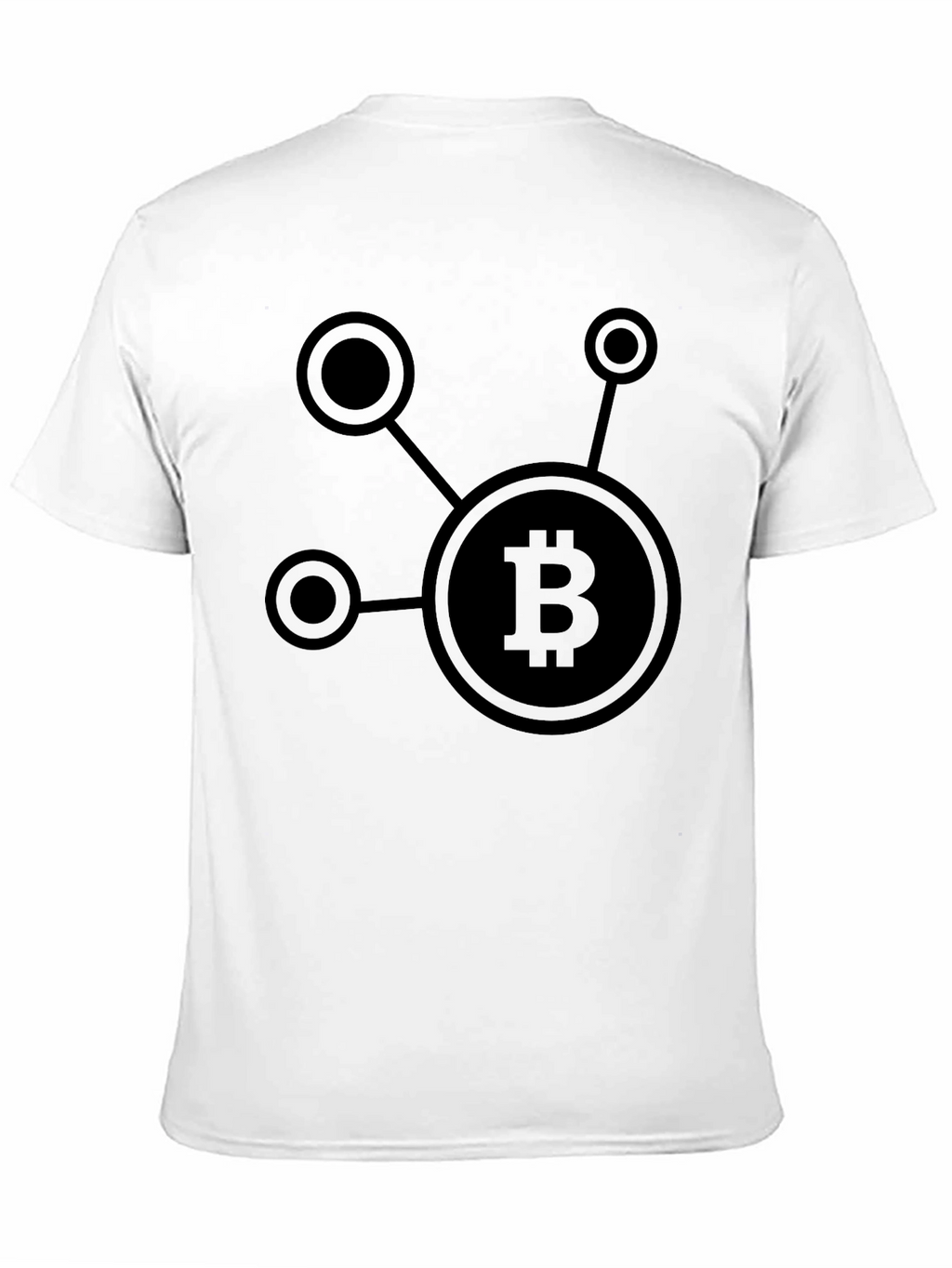 Camiseta Negra con Diseño de Bitcoin
