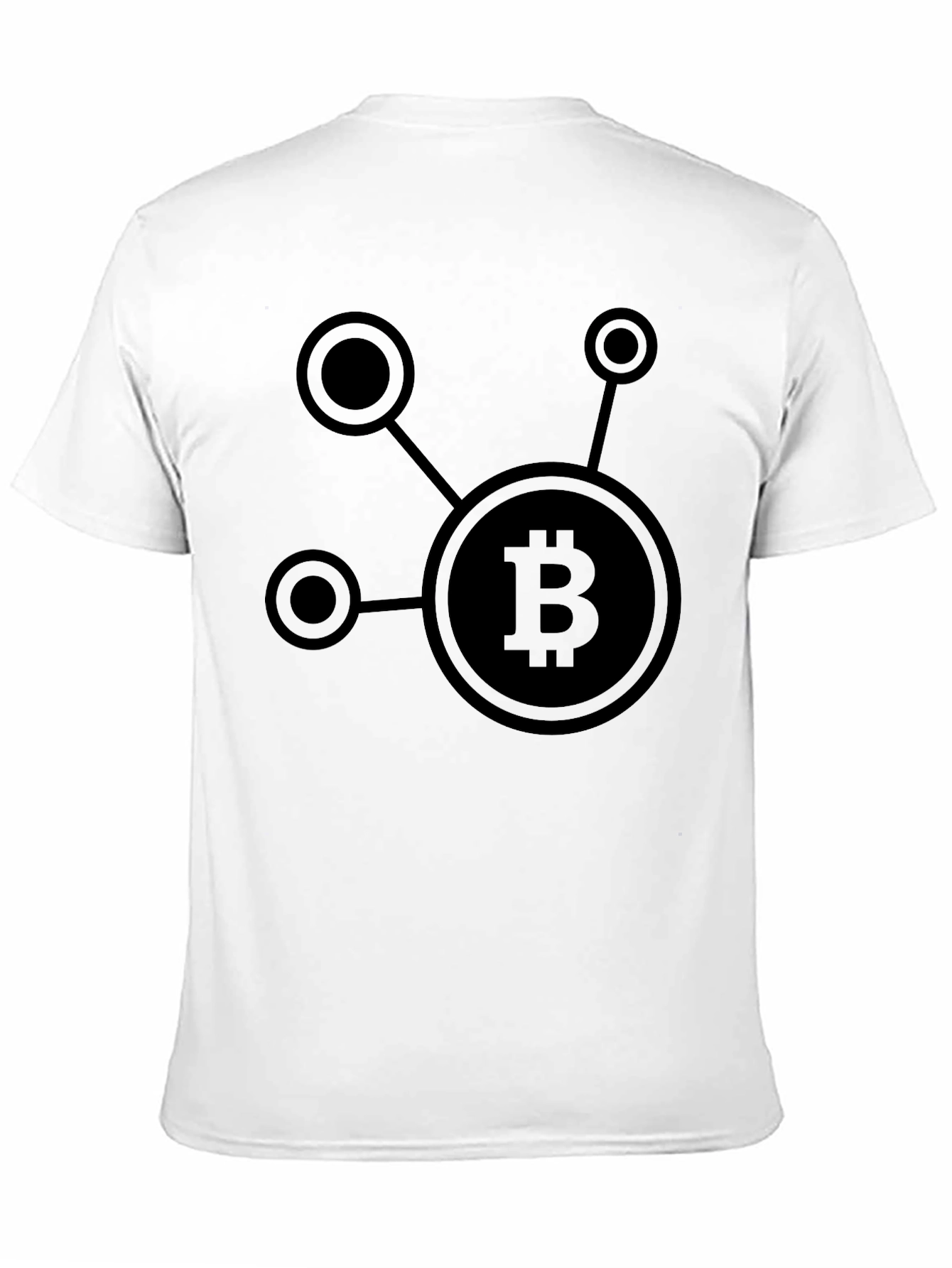 Camiseta Negra con Diseño de Bitcoin