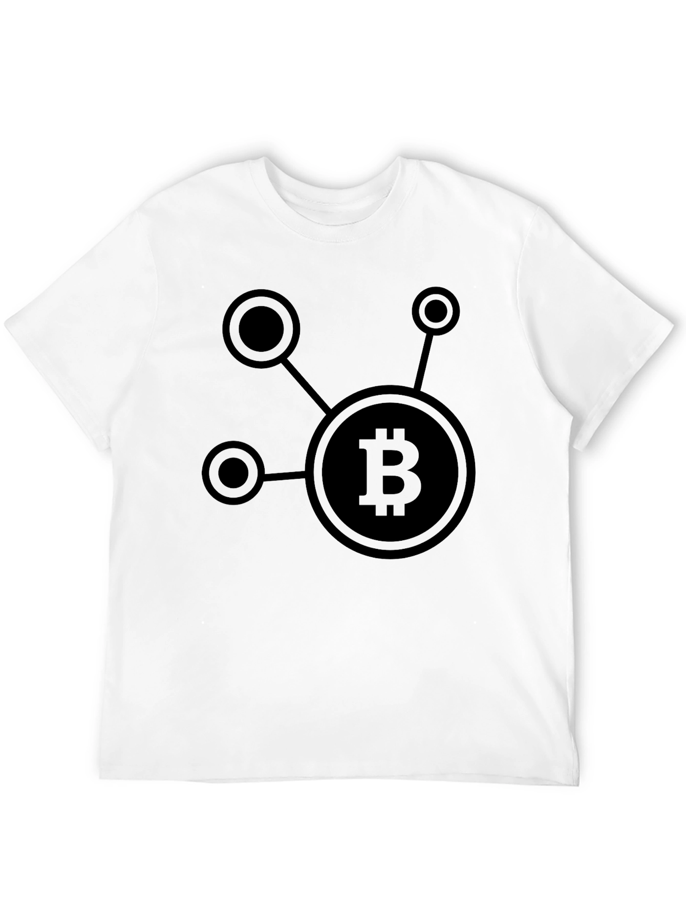 Camiseta Negra con Diseño de Bitcoin