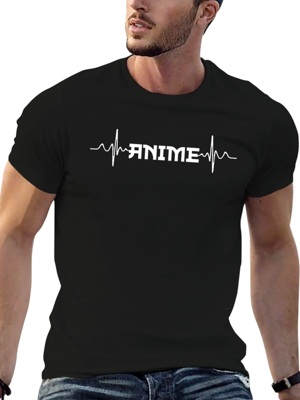 Camiseta Negra Anime Heartbeat