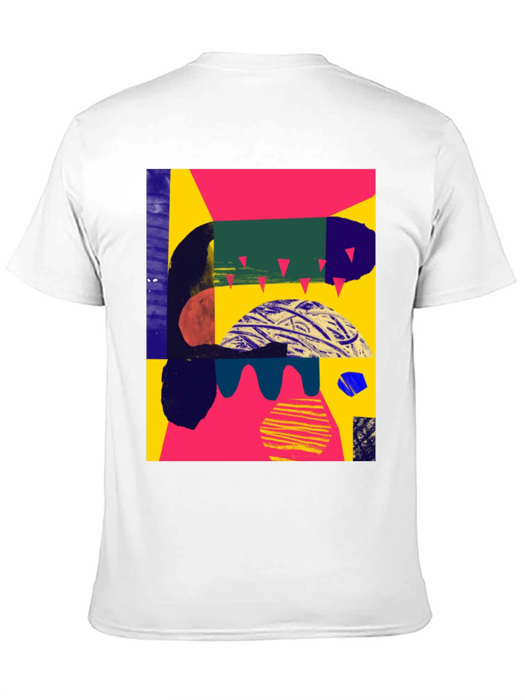 Camiseta Negra Abstracta Estampada