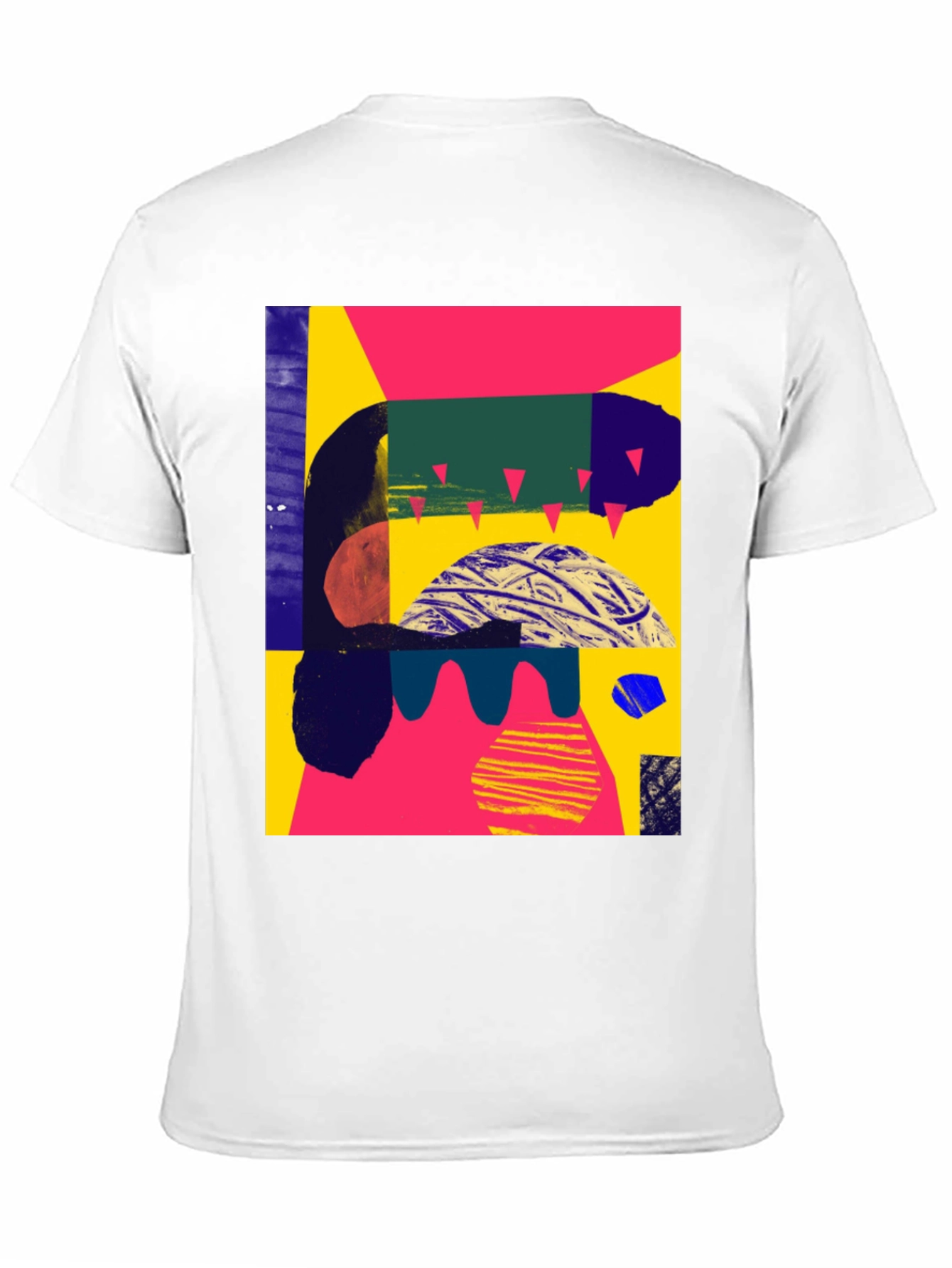 Camiseta Negra Abstracta Estampada