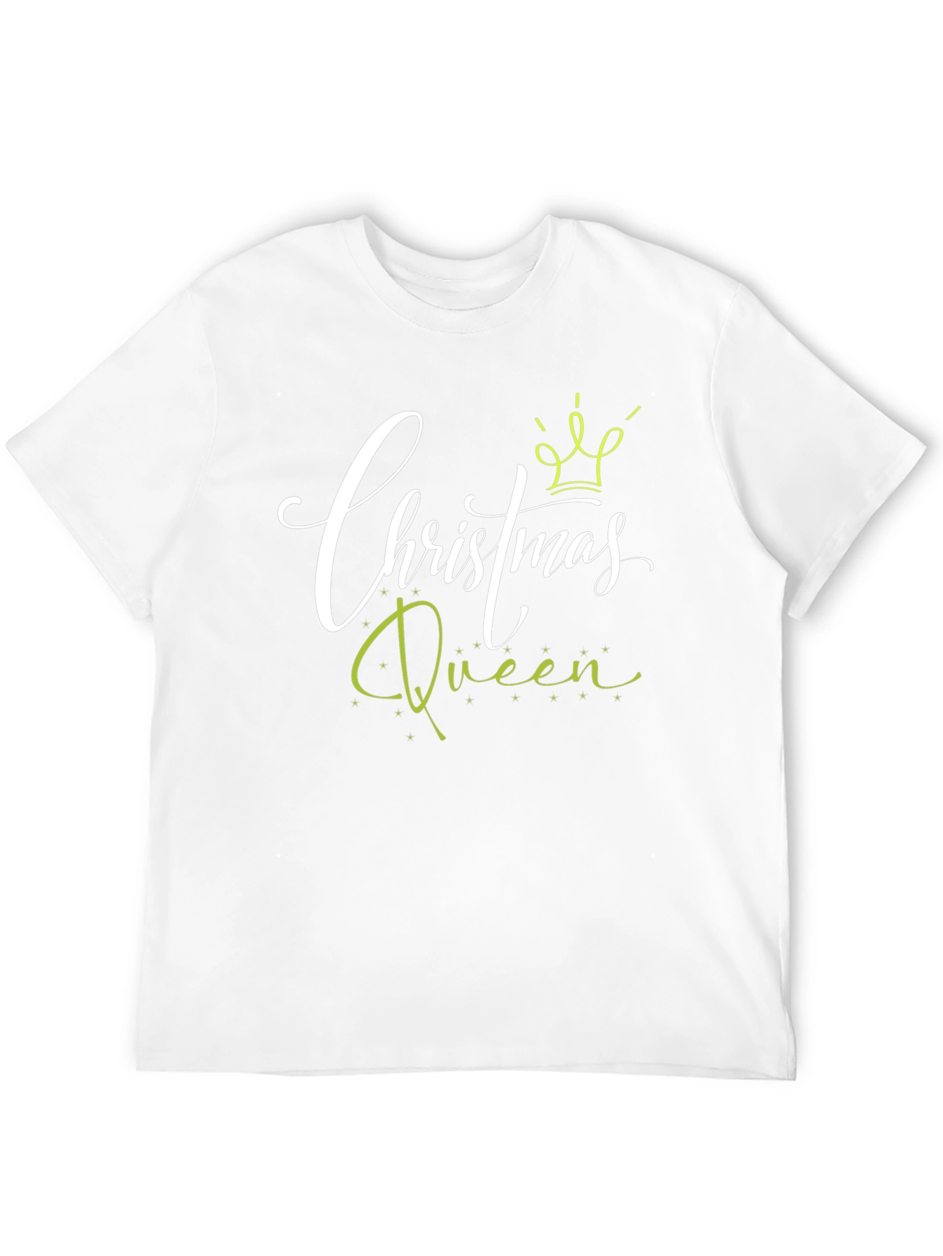 Camiseta Negra Christmas Queen para Celebraciones Navideñas