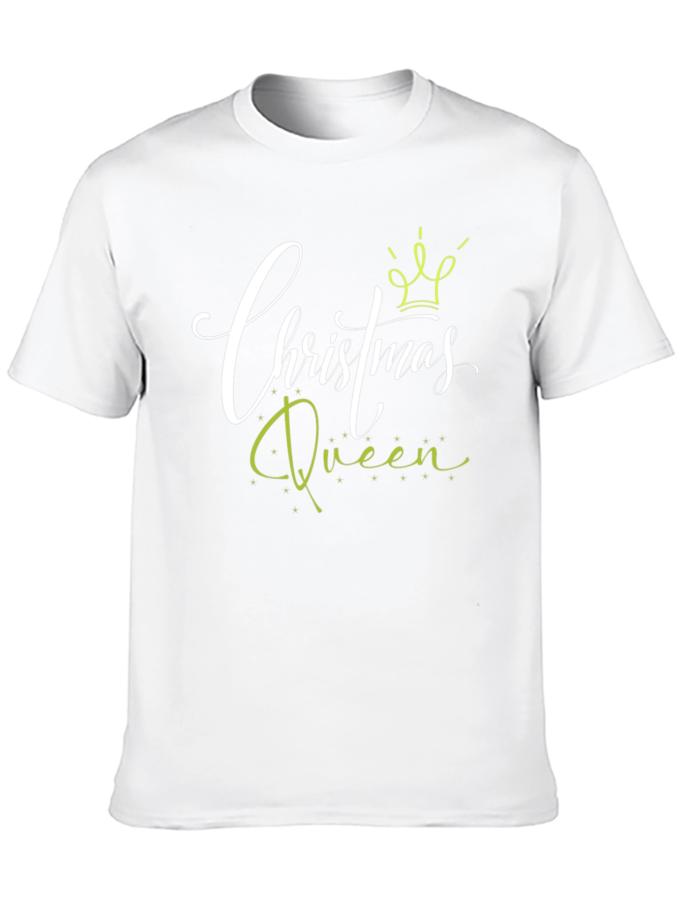 Camiseta Negra Christmas Queen para Celebraciones Navideñas