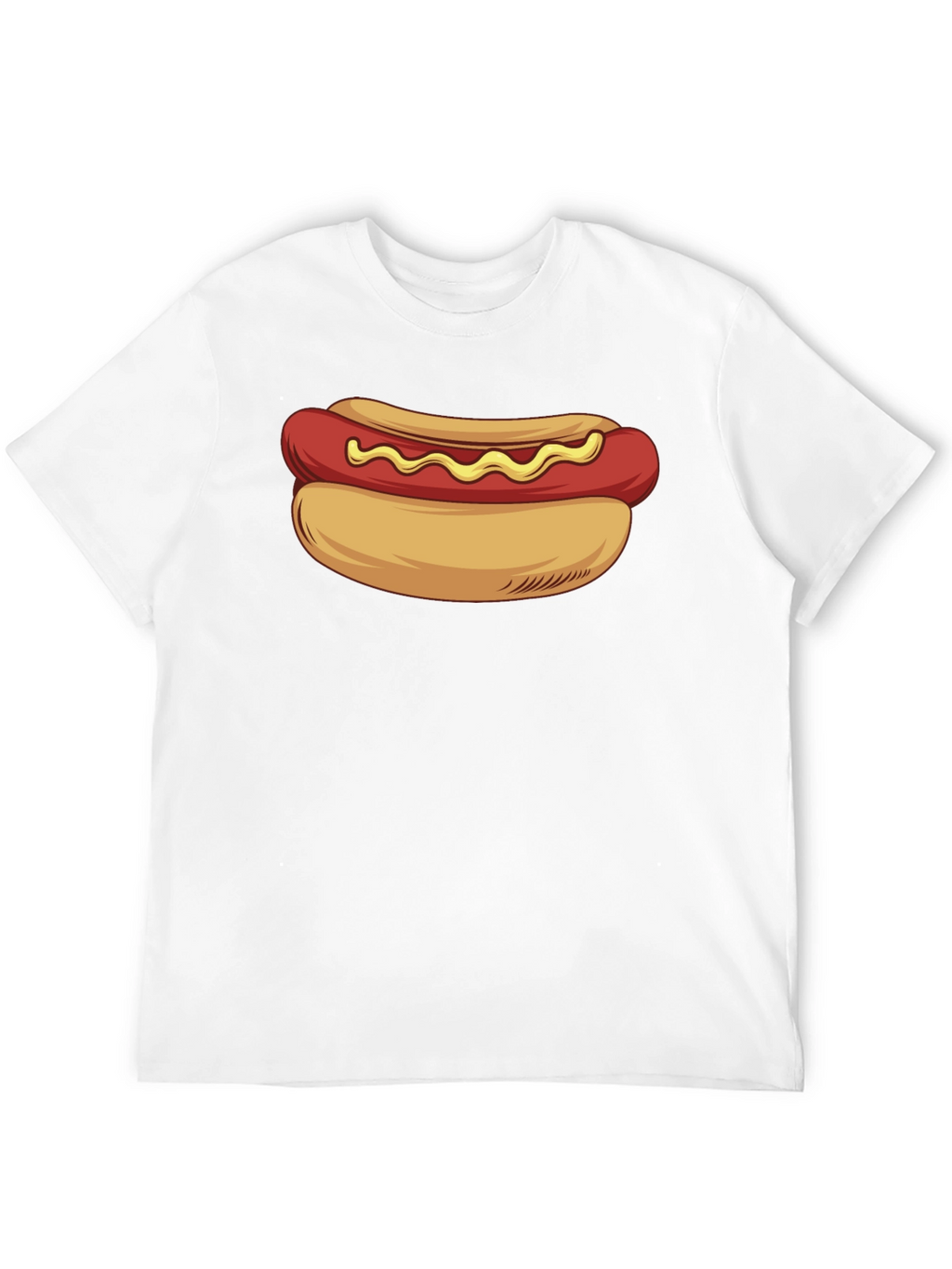 Camiseta Negra con Diseño de Hot Dog