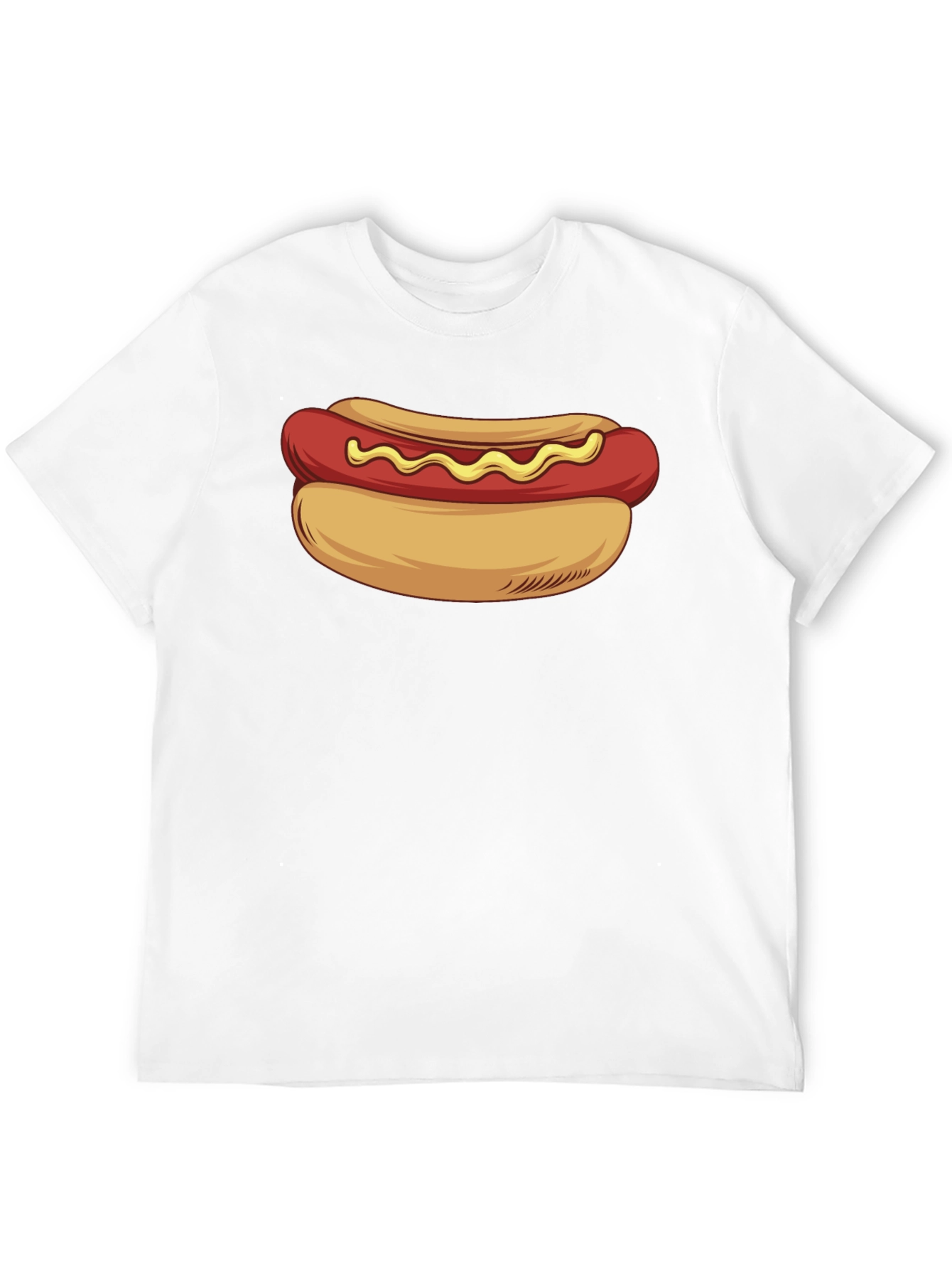 Camiseta Negra con Diseño de Hot Dog