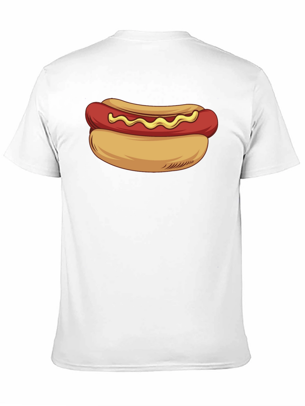 Camiseta Negra con Diseño de Hot Dog