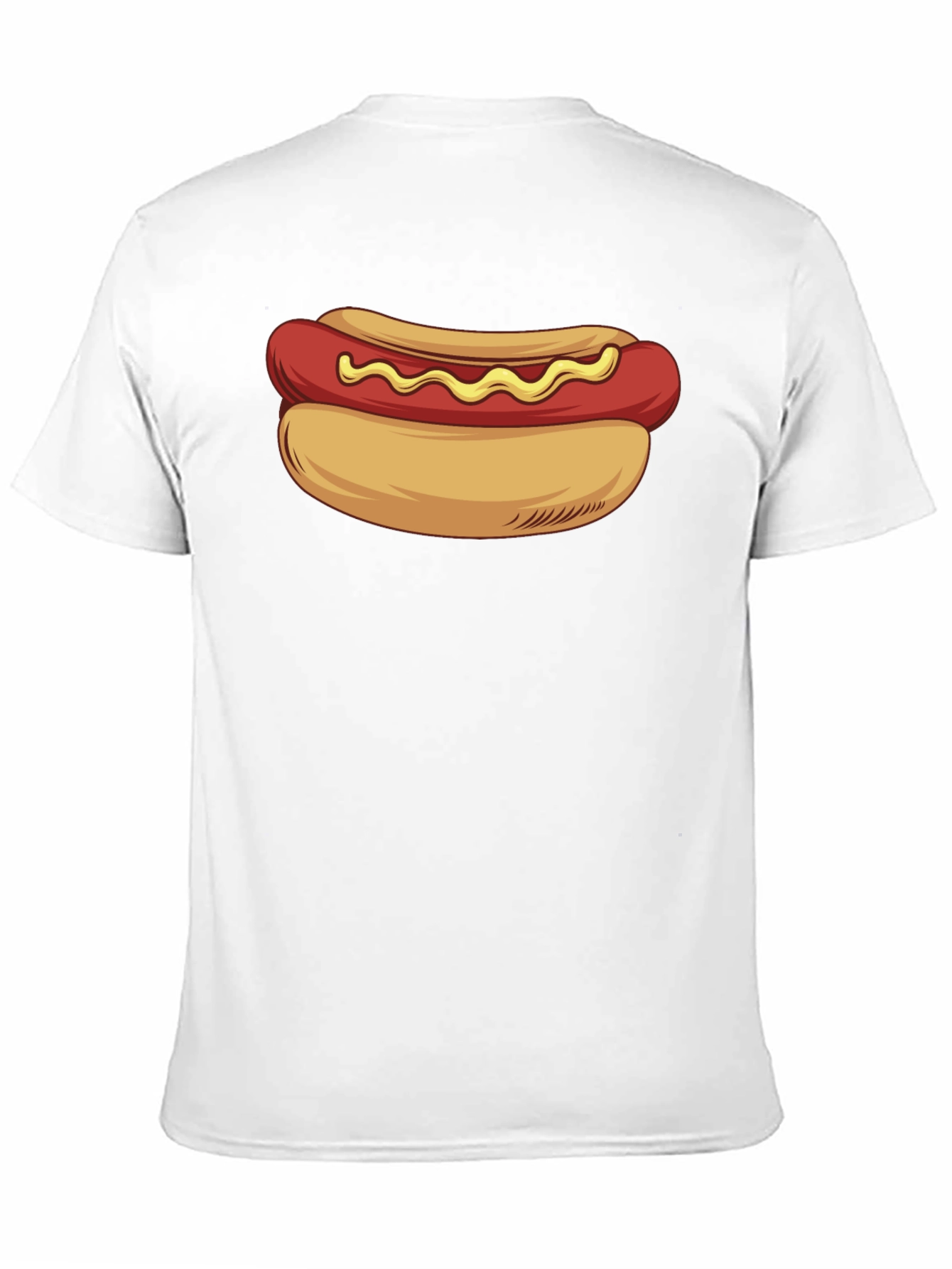 Camiseta Negra con Diseño de Hot Dog