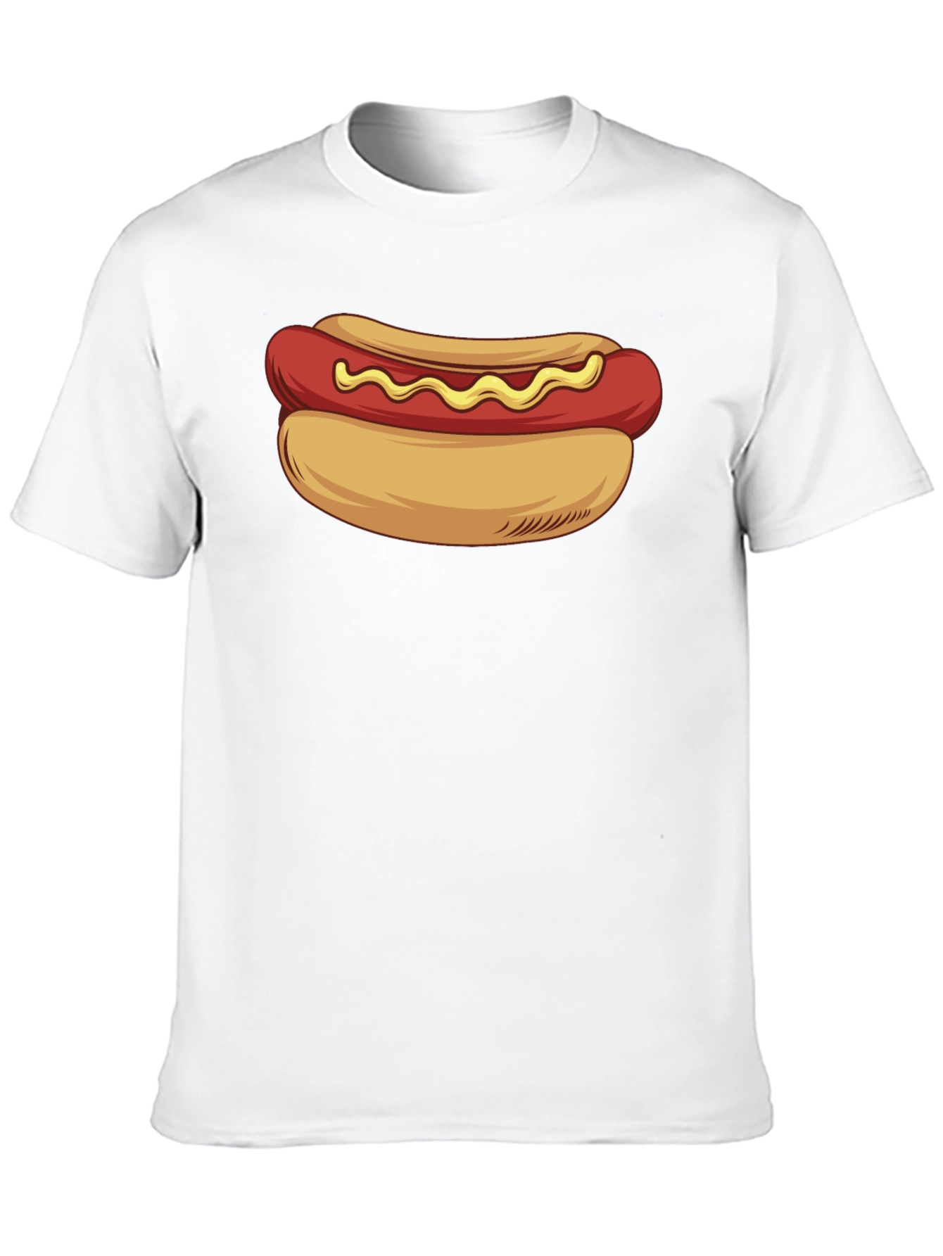 Camiseta Negra con Diseño de Hot Dog