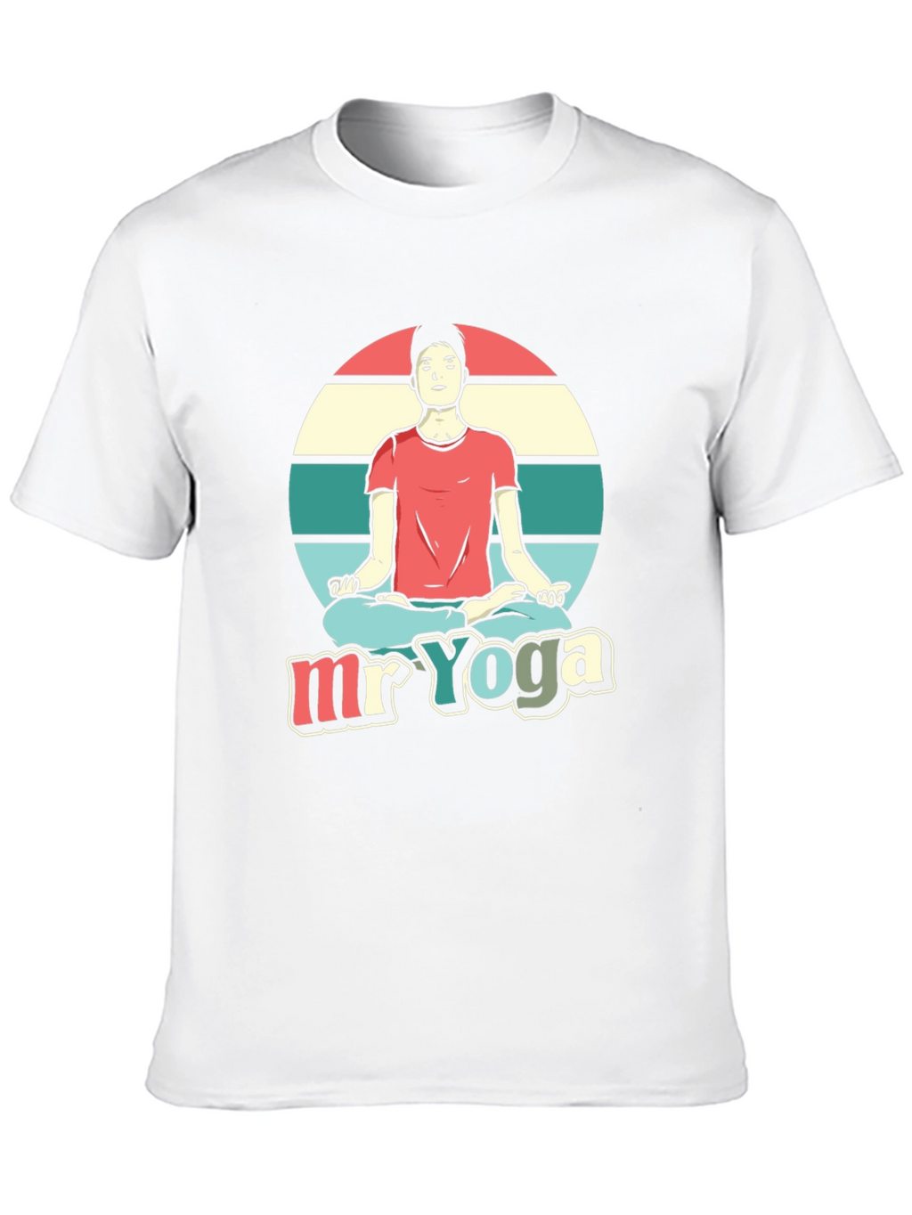 Camiseta Hombre Diseño Yoga - Estilo Relajado