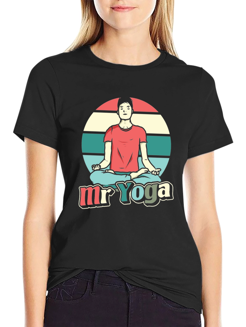 Camiseta Hombre Diseño Yoga - Estilo Relajado