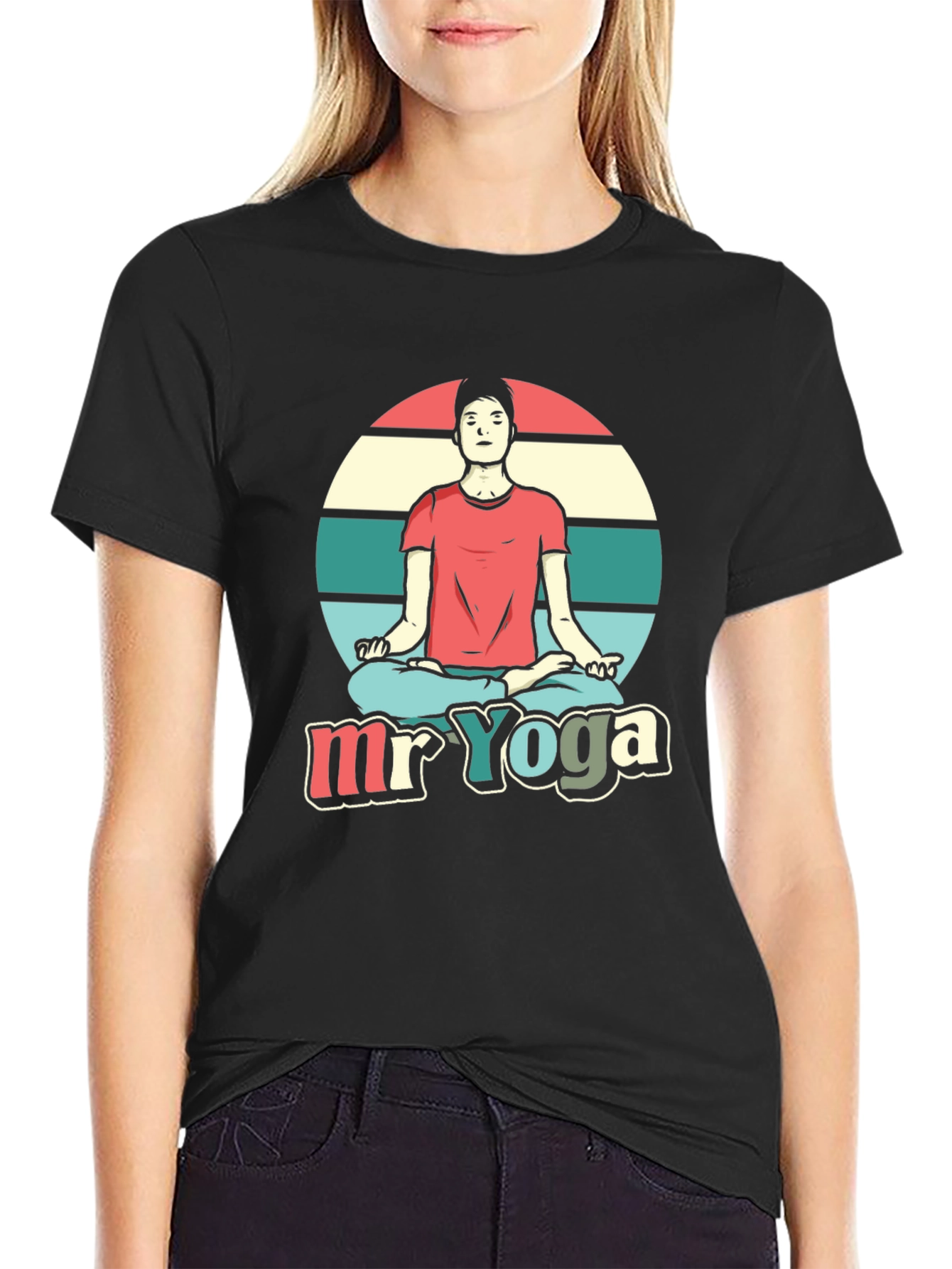 Camiseta Hombre Diseño Yoga - Estilo Relajado