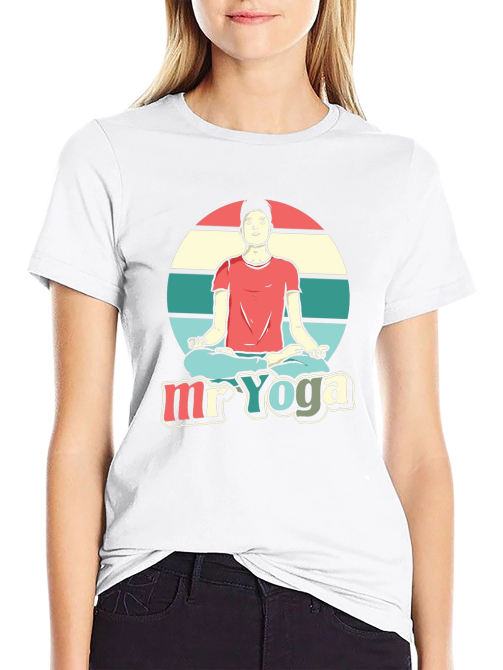 Camiseta Hombre Diseño Yoga - Estilo Relajado