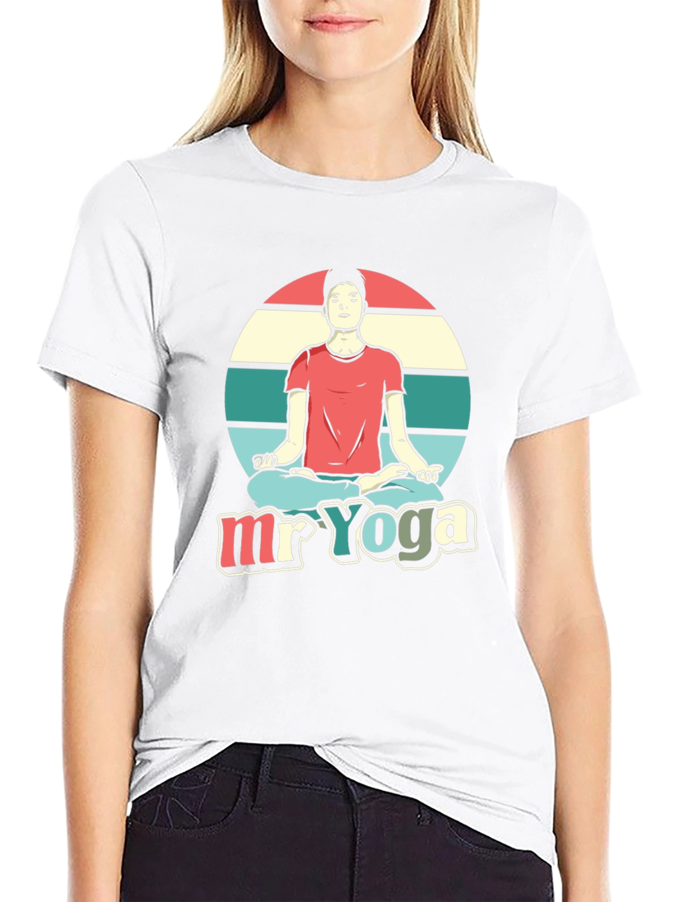 Camiseta Hombre Diseño Yoga - Estilo Relajado