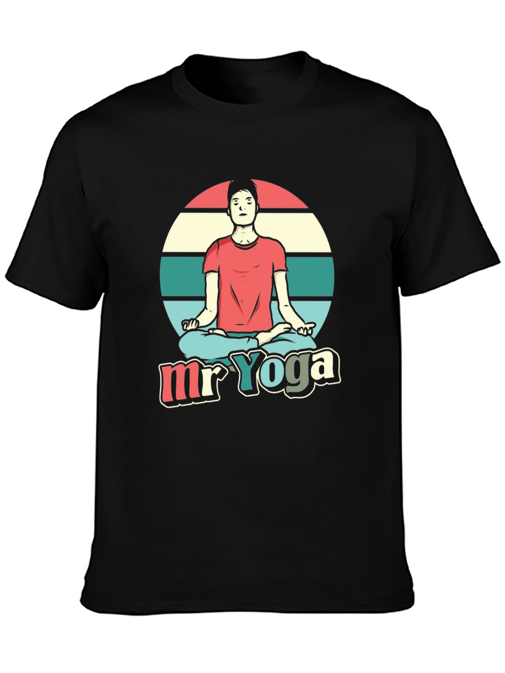 Camiseta Hombre Diseño Yoga - Estilo Relajado
