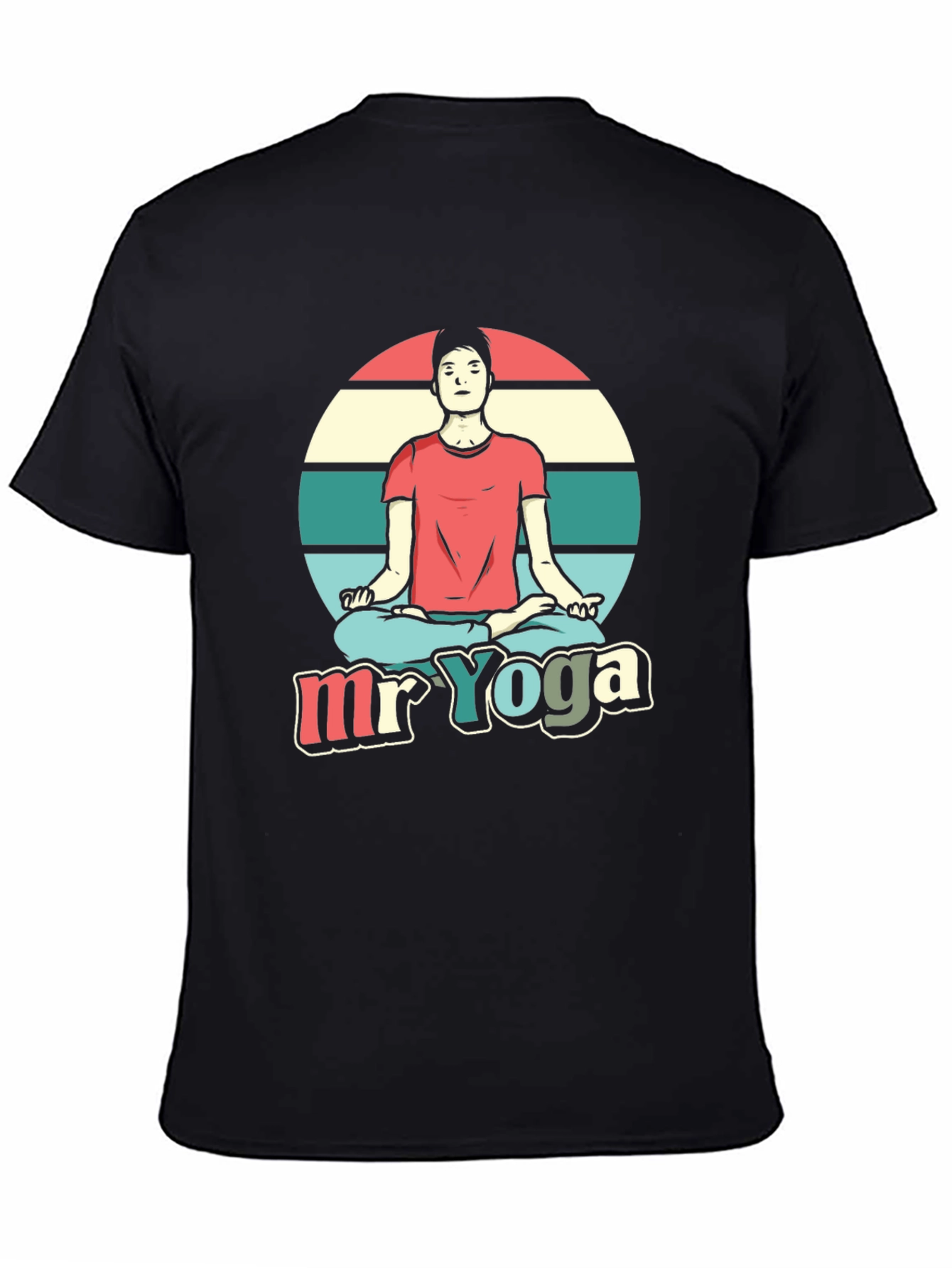 Camiseta Hombre Diseño Yoga - Estilo Relajado