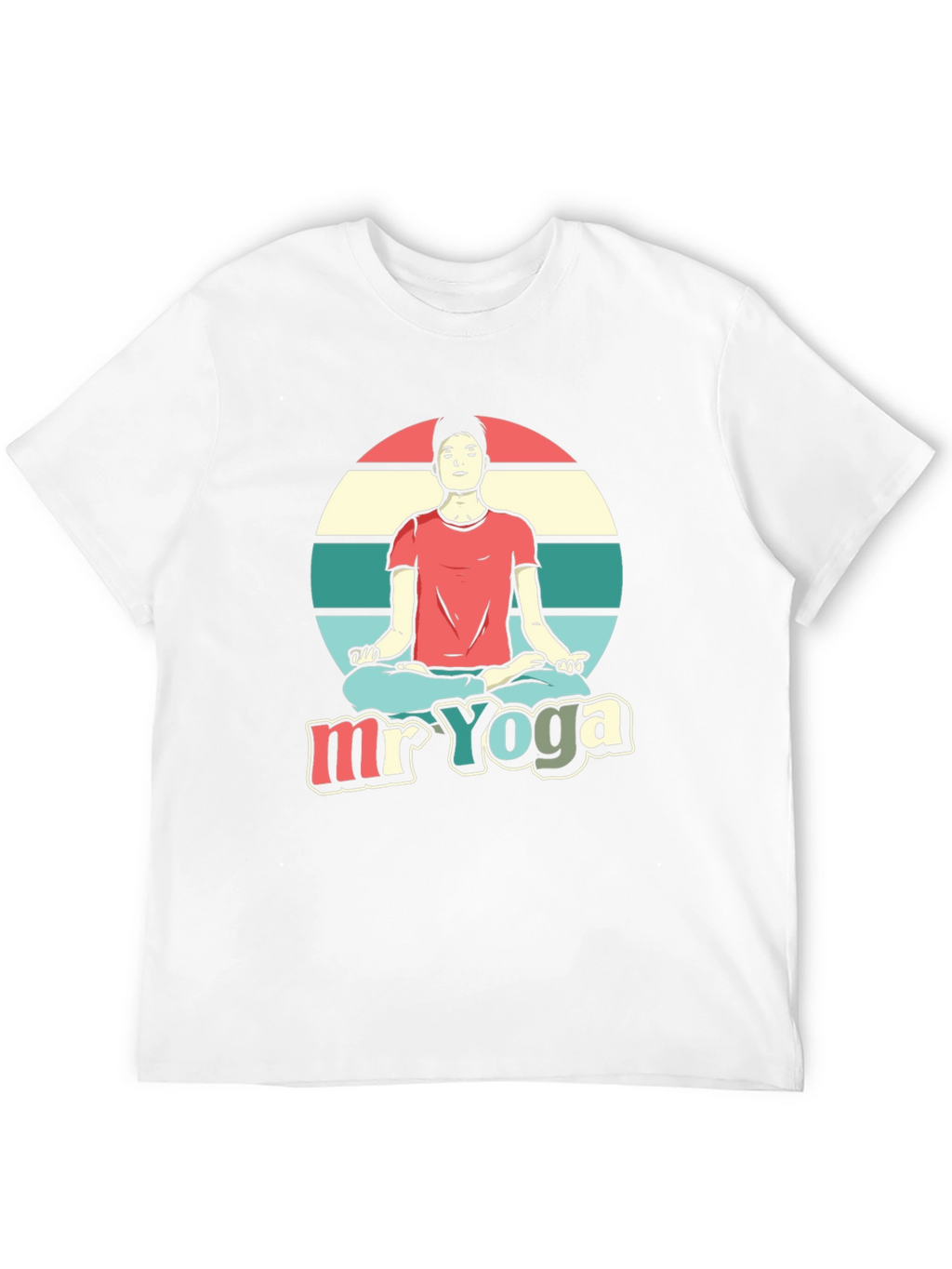 Camiseta Hombre Diseño Yoga - Estilo Relajado