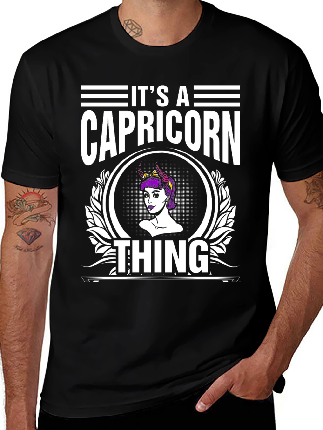 Camiseta Negra Capricornio: Es Cosa de Capricornio