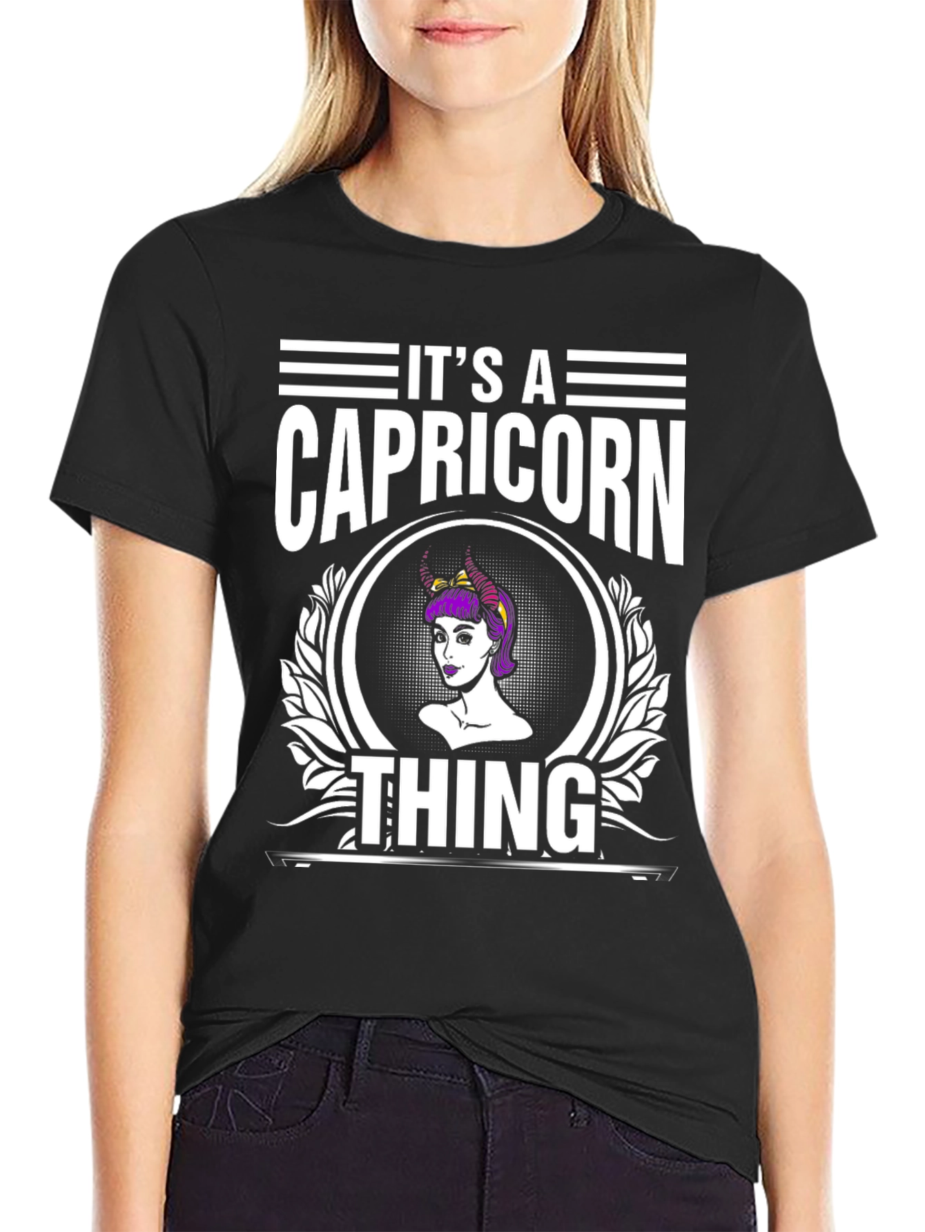 Camiseta Negra Capricornio: Es Cosa de Capricornio