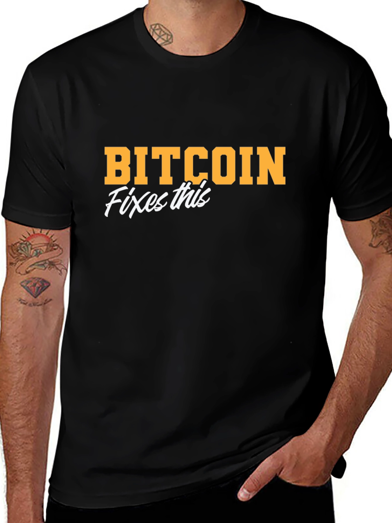 Camiseta Bitcoin Fixes This - Crypto