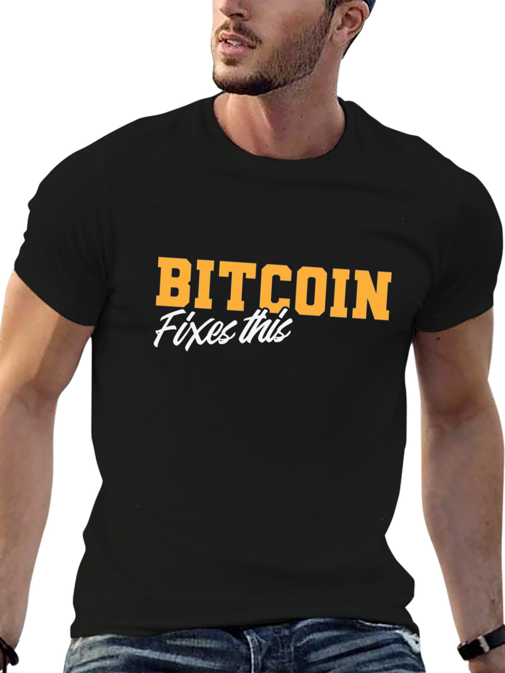 Camiseta Bitcoin Fixes This - Crypto