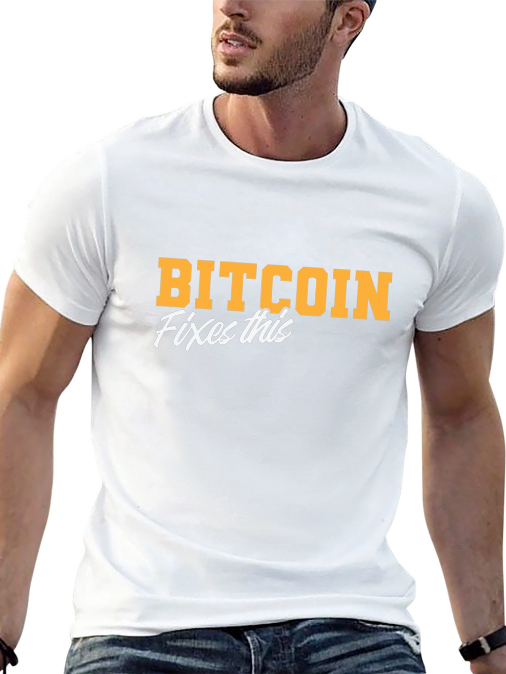 Camiseta Bitcoin Fixes This - Crypto