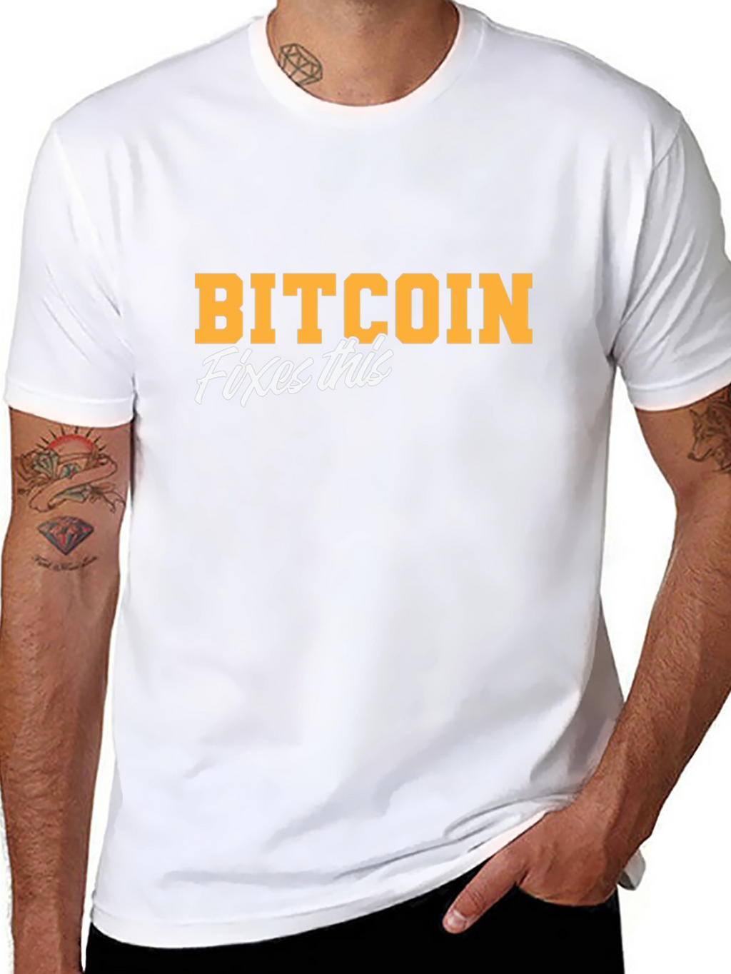 Camiseta Bitcoin Fixes This - Crypto