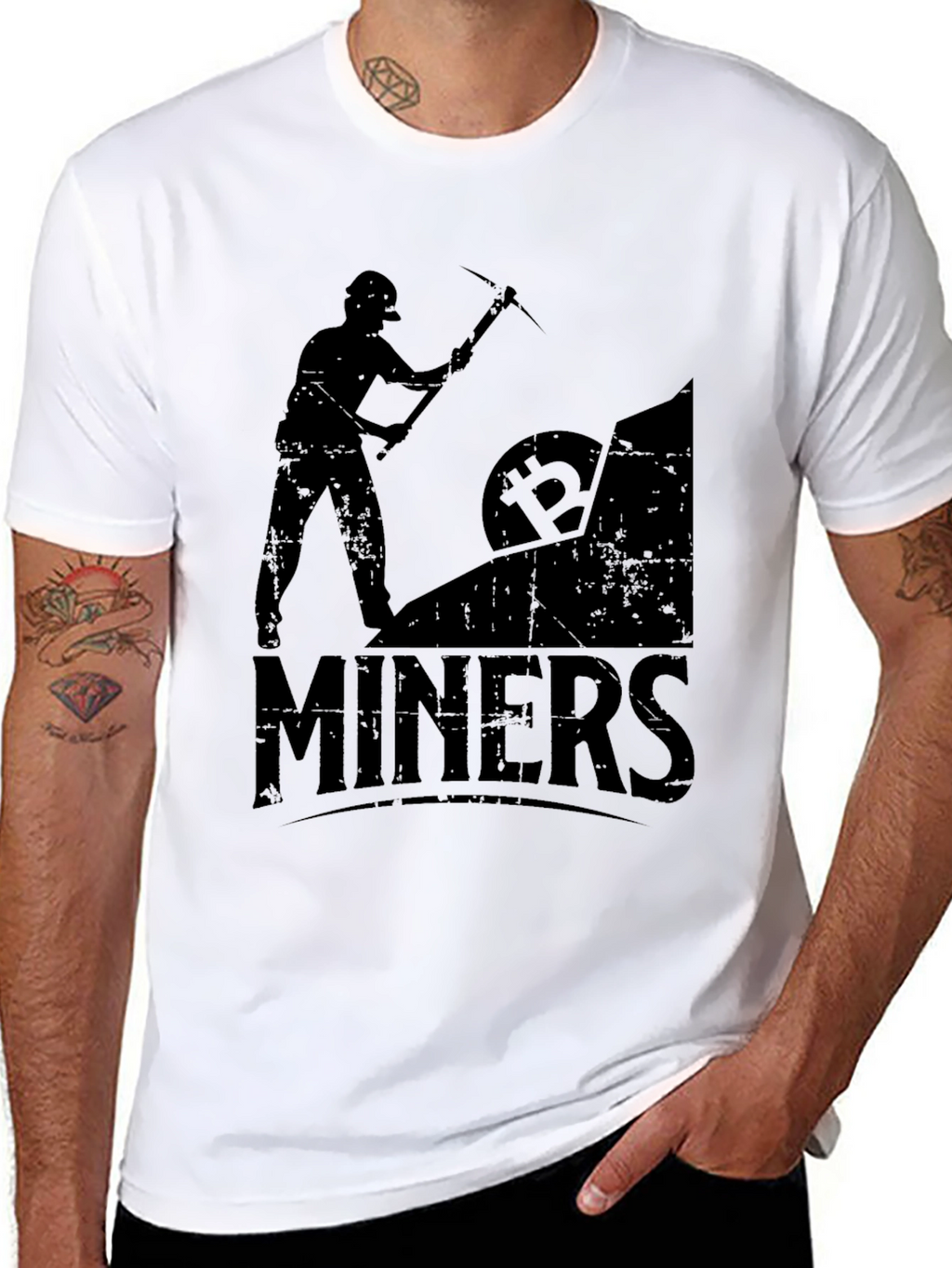 Camiseta Negra Bitcoin Miners Crypto Minería