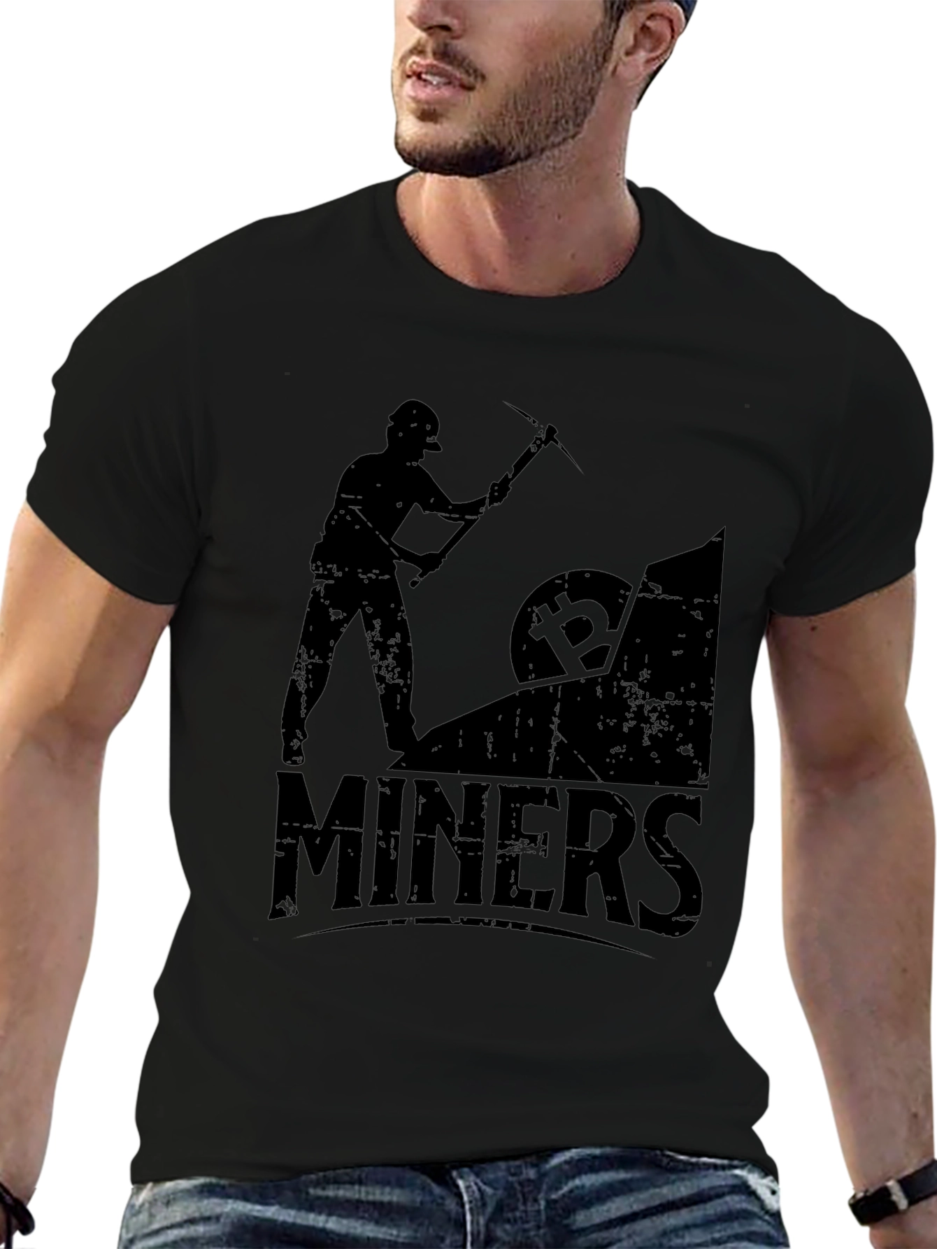 Camiseta Negra Bitcoin Miners Crypto Minería