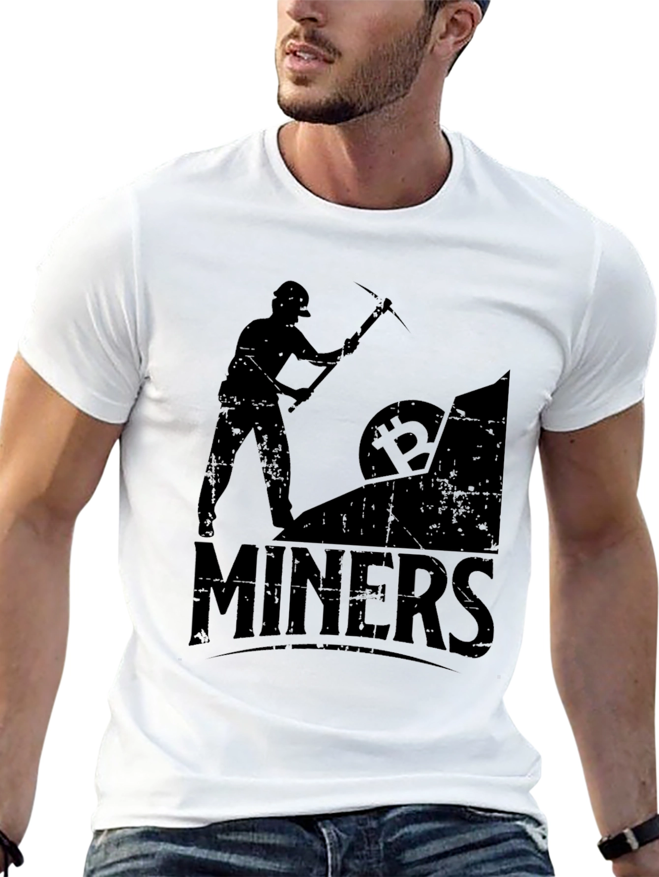 Camiseta Negra Bitcoin Miners Crypto Minería