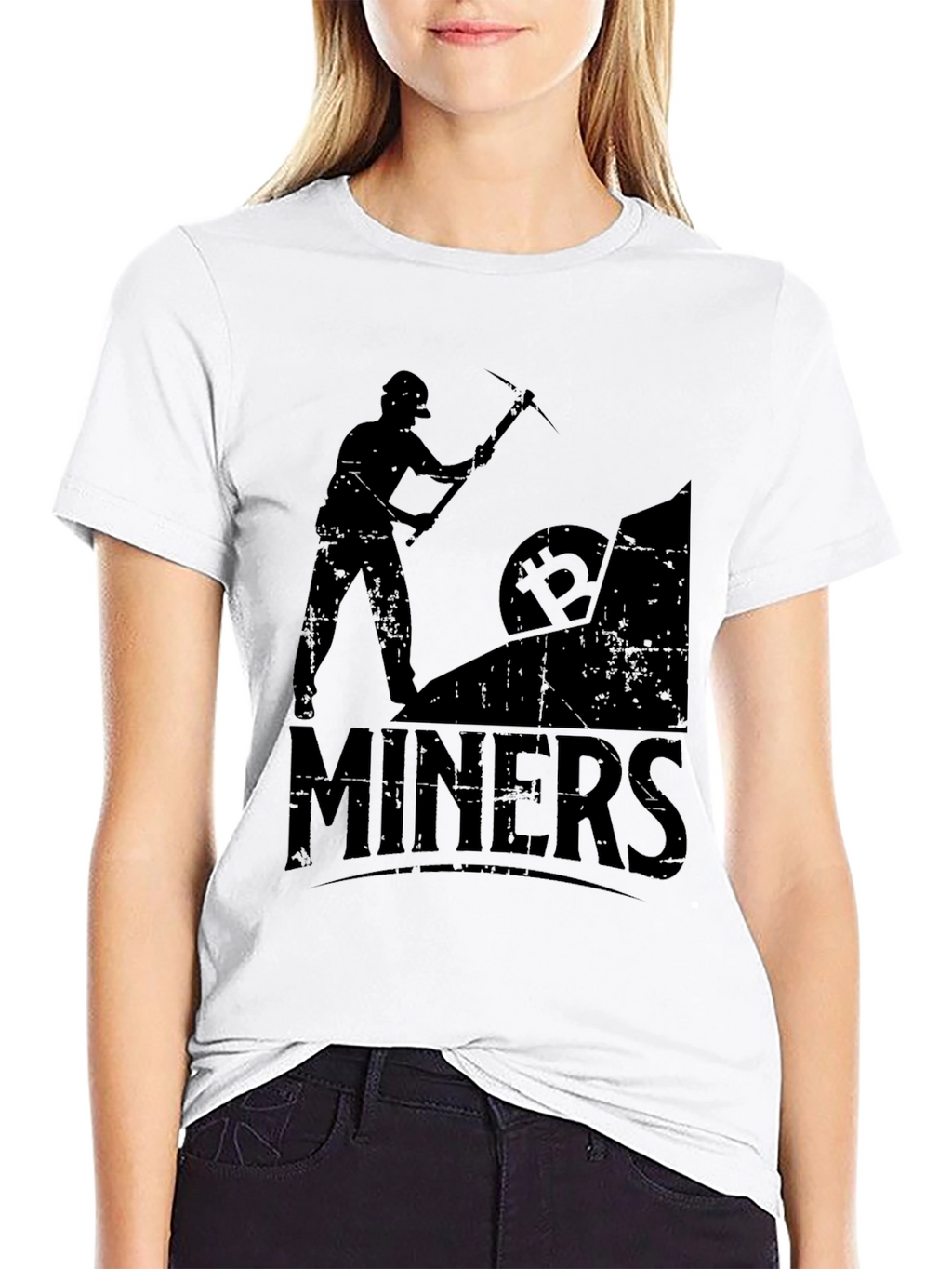 Camiseta Negra Bitcoin Miners Crypto Minería