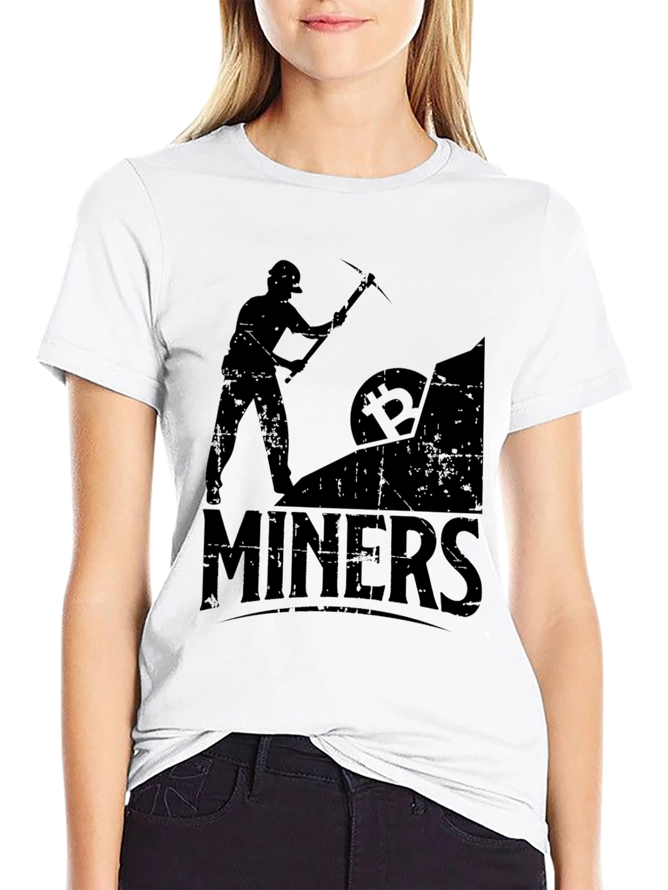 Camiseta Negra Bitcoin Miners Crypto Minería