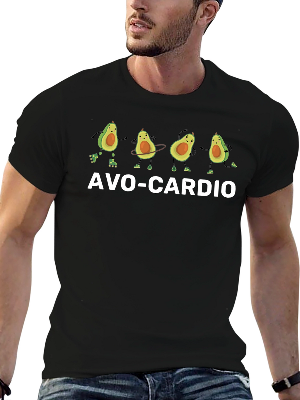 Camiseta Negra Avo-Cardio para Hombre