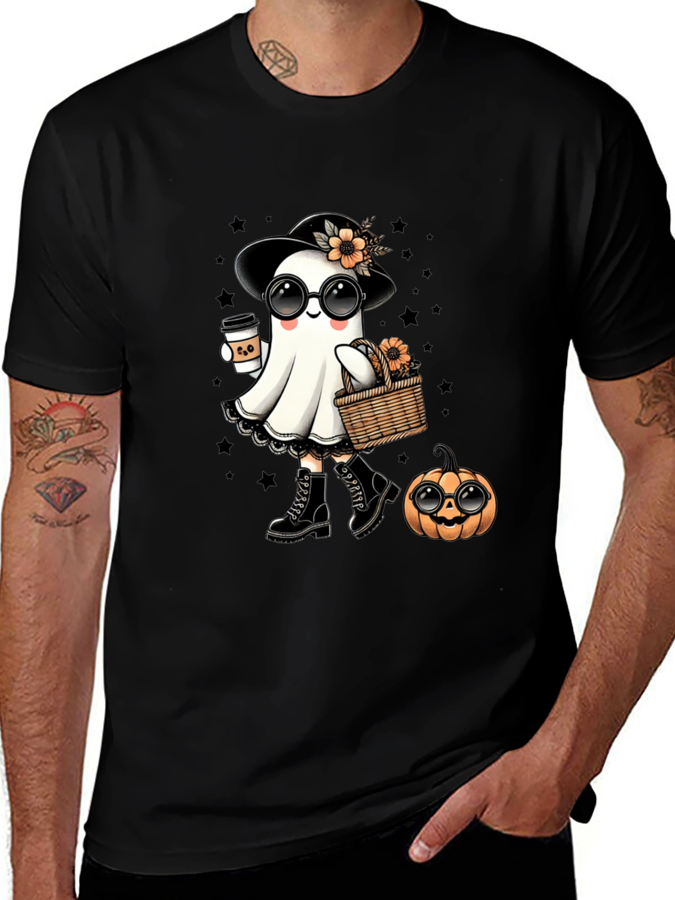 Camiseta Halloween Fantasma Chic