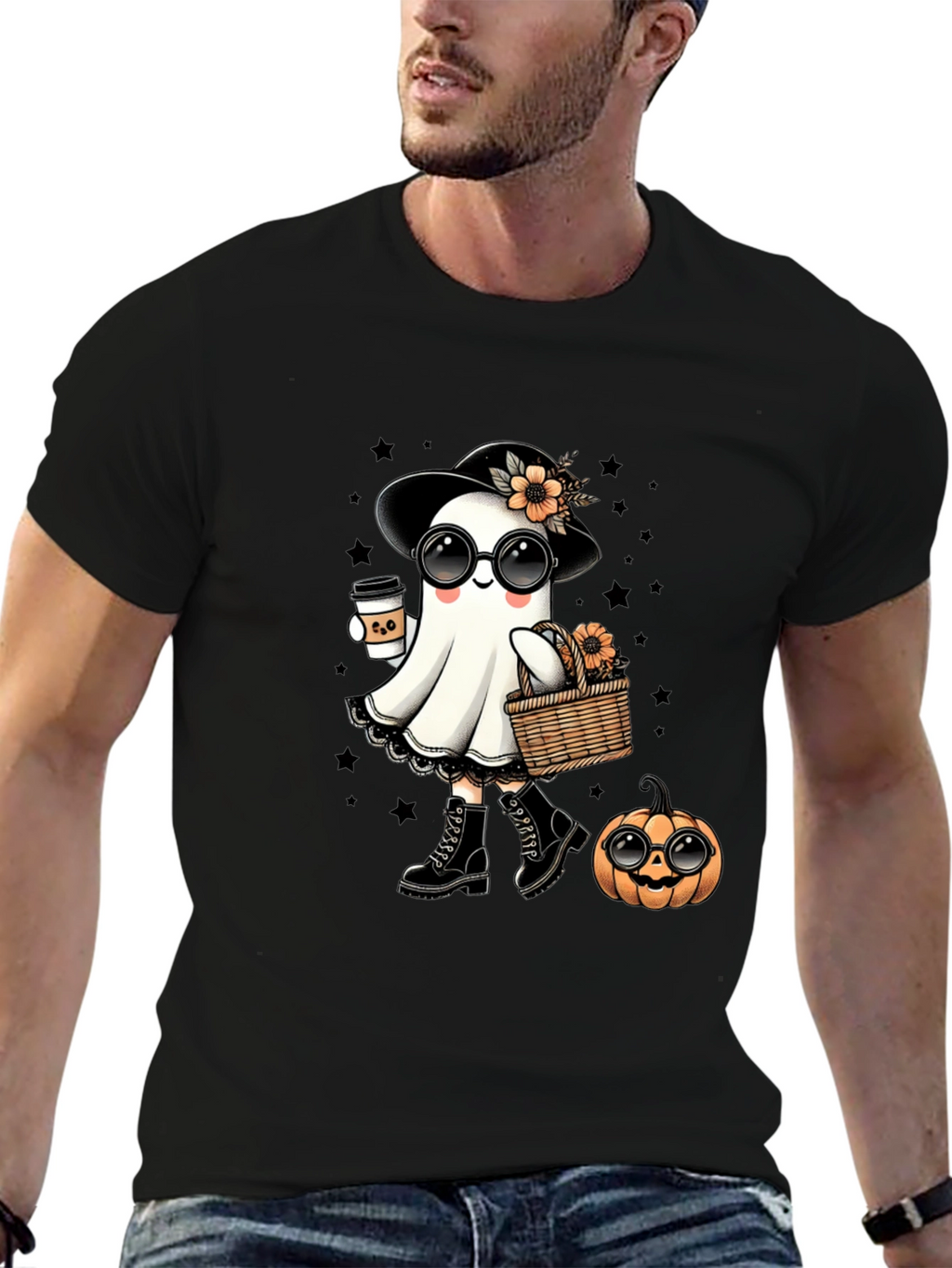 Camiseta Halloween Fantasma Chic