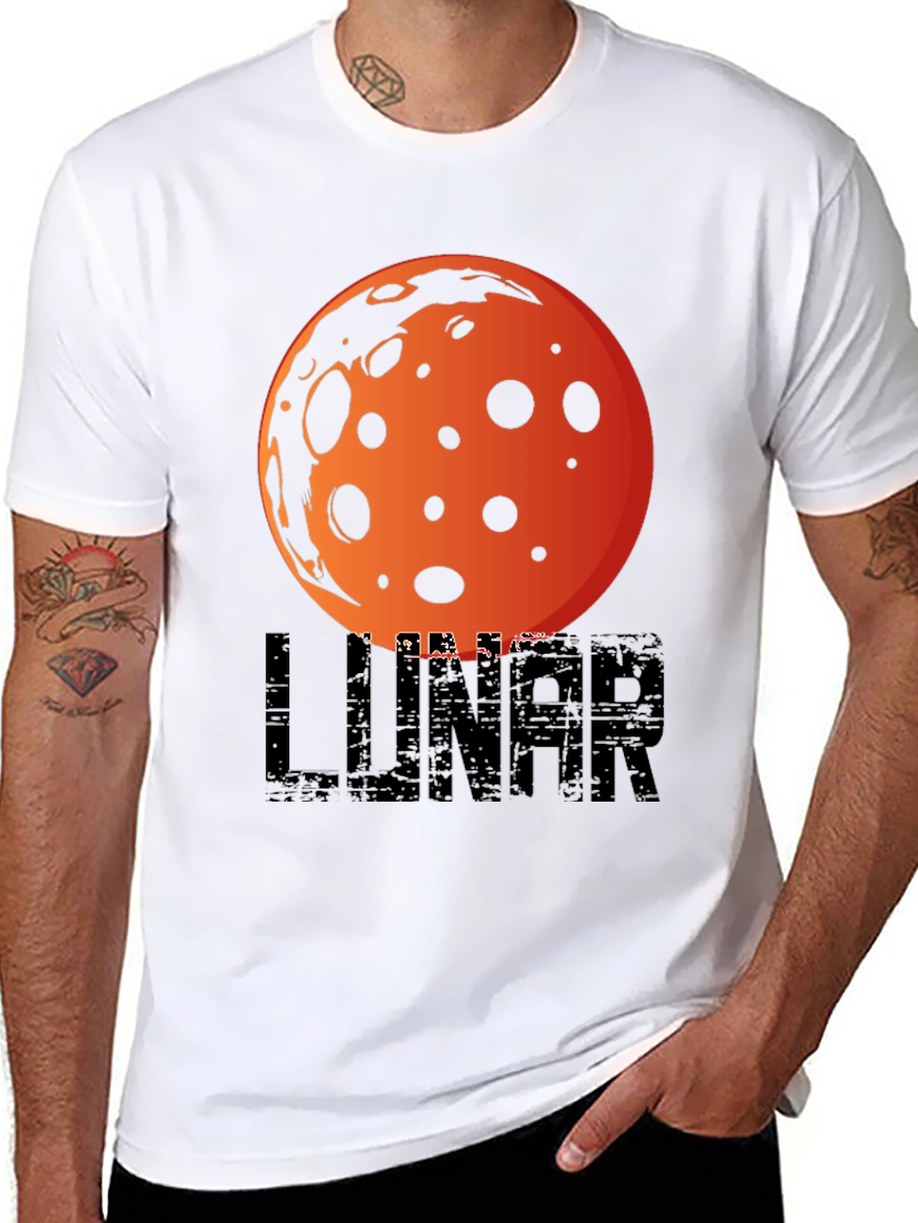 Camiseta Lunar Negra para Hombre