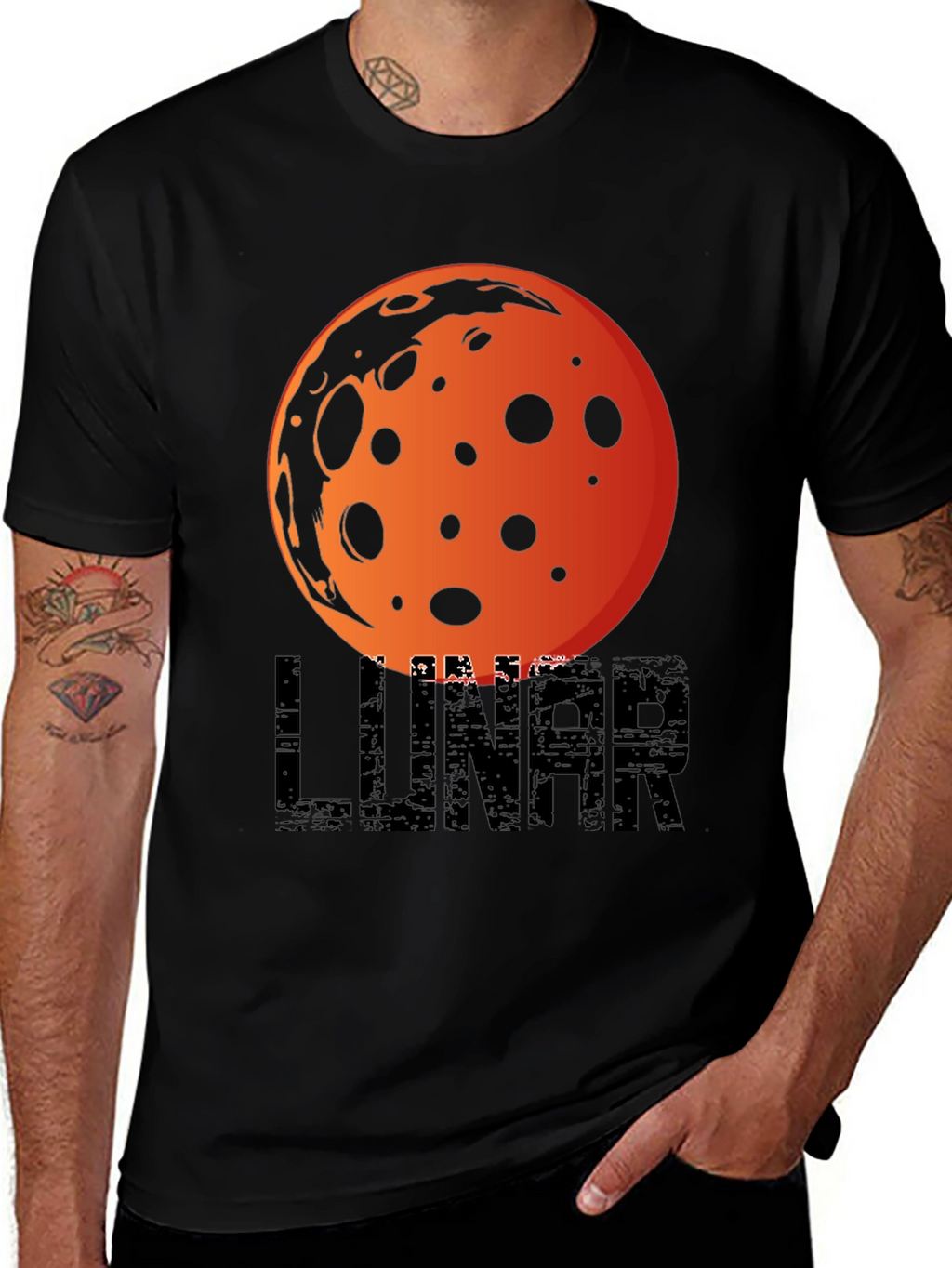 Camiseta Lunar Negra para Hombre