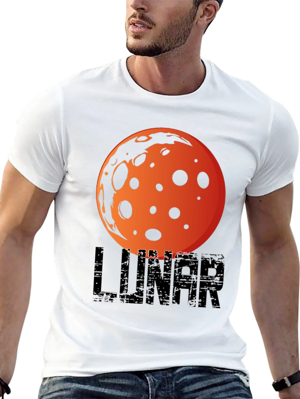 Camiseta Lunar Negra para Hombre