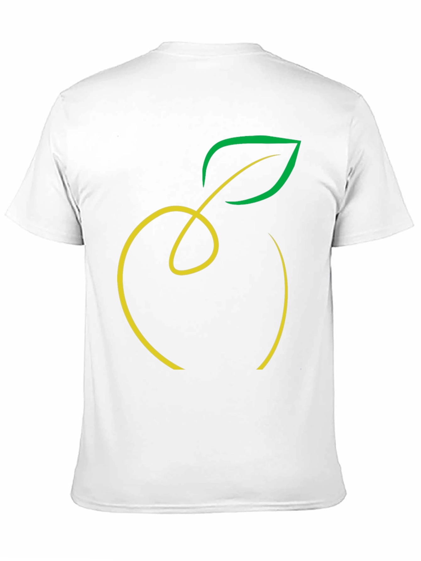 Camiseta Negra con Diseño de Manzana Minimalista