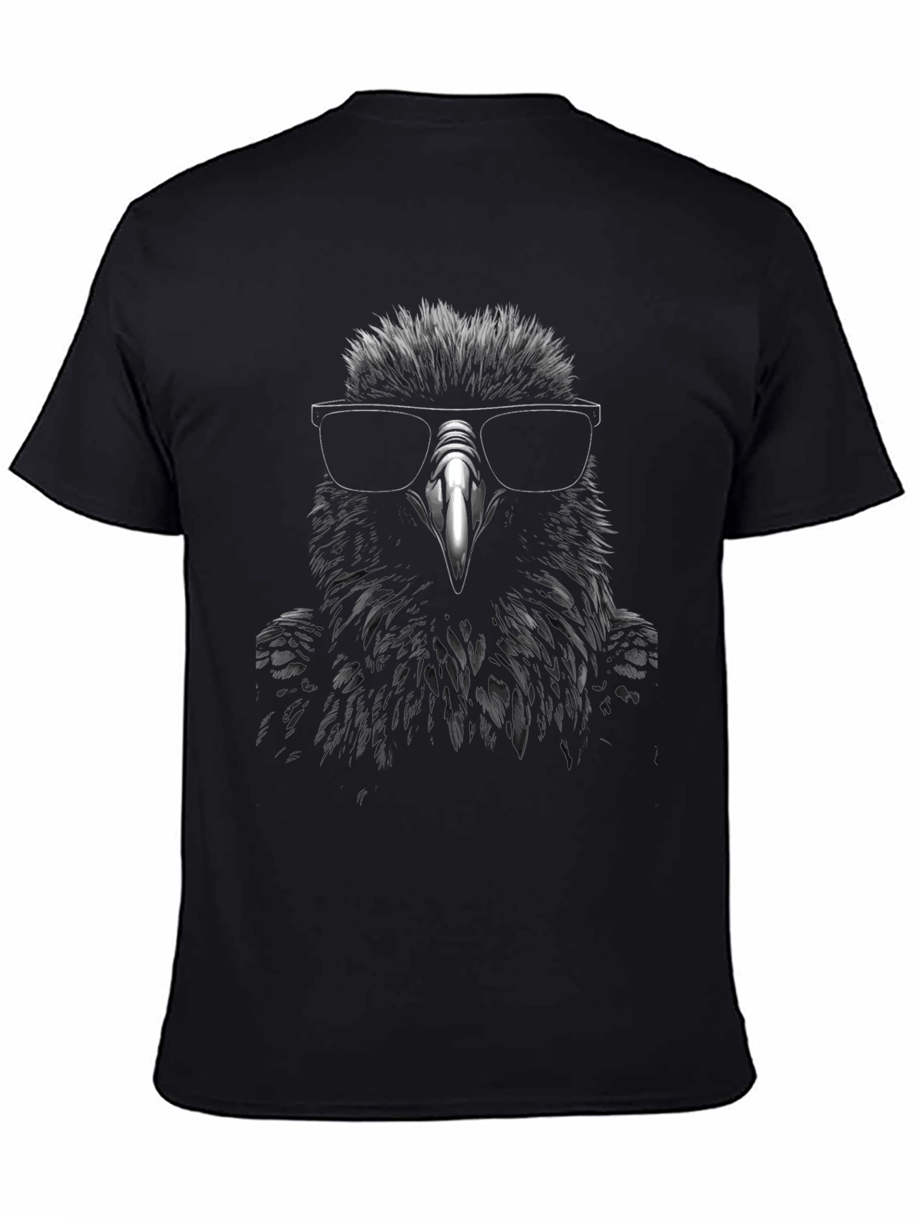 Camiseta Hombre Cuervo Gafas Sol Moda