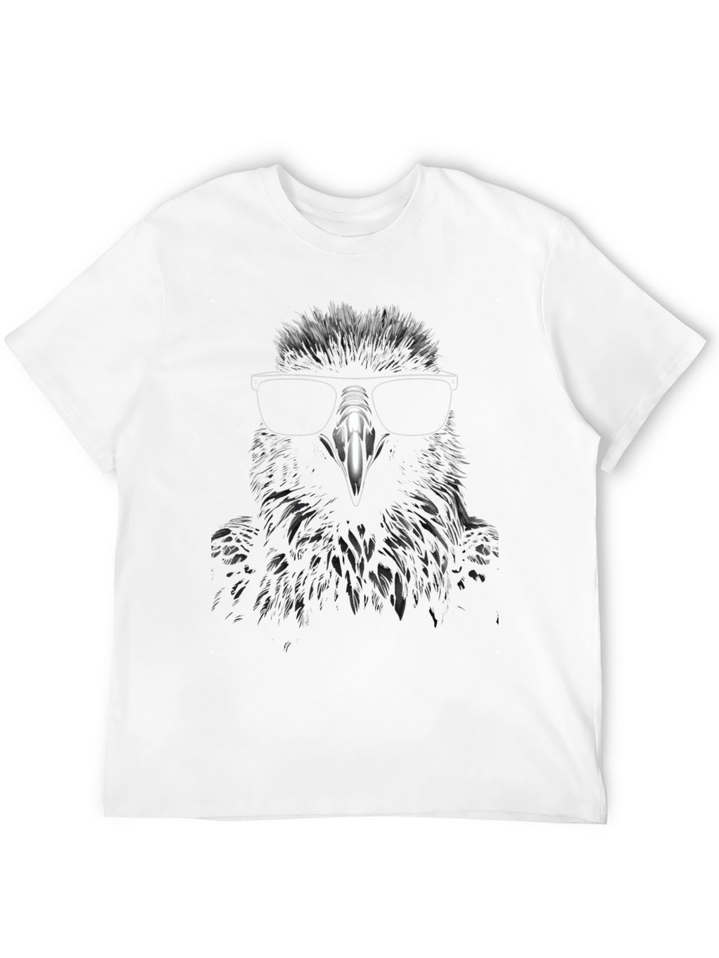 Camiseta Hombre Cuervo Gafas Sol Moda