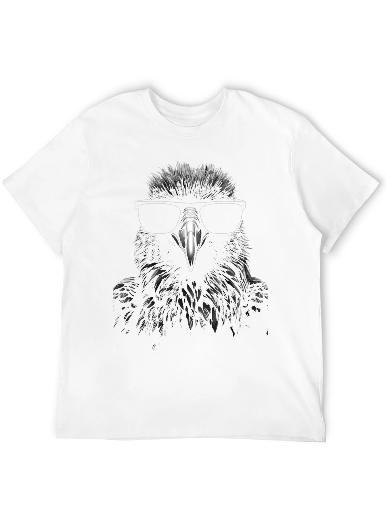 Camiseta Hombre Cuervo Gafas Sol Moda