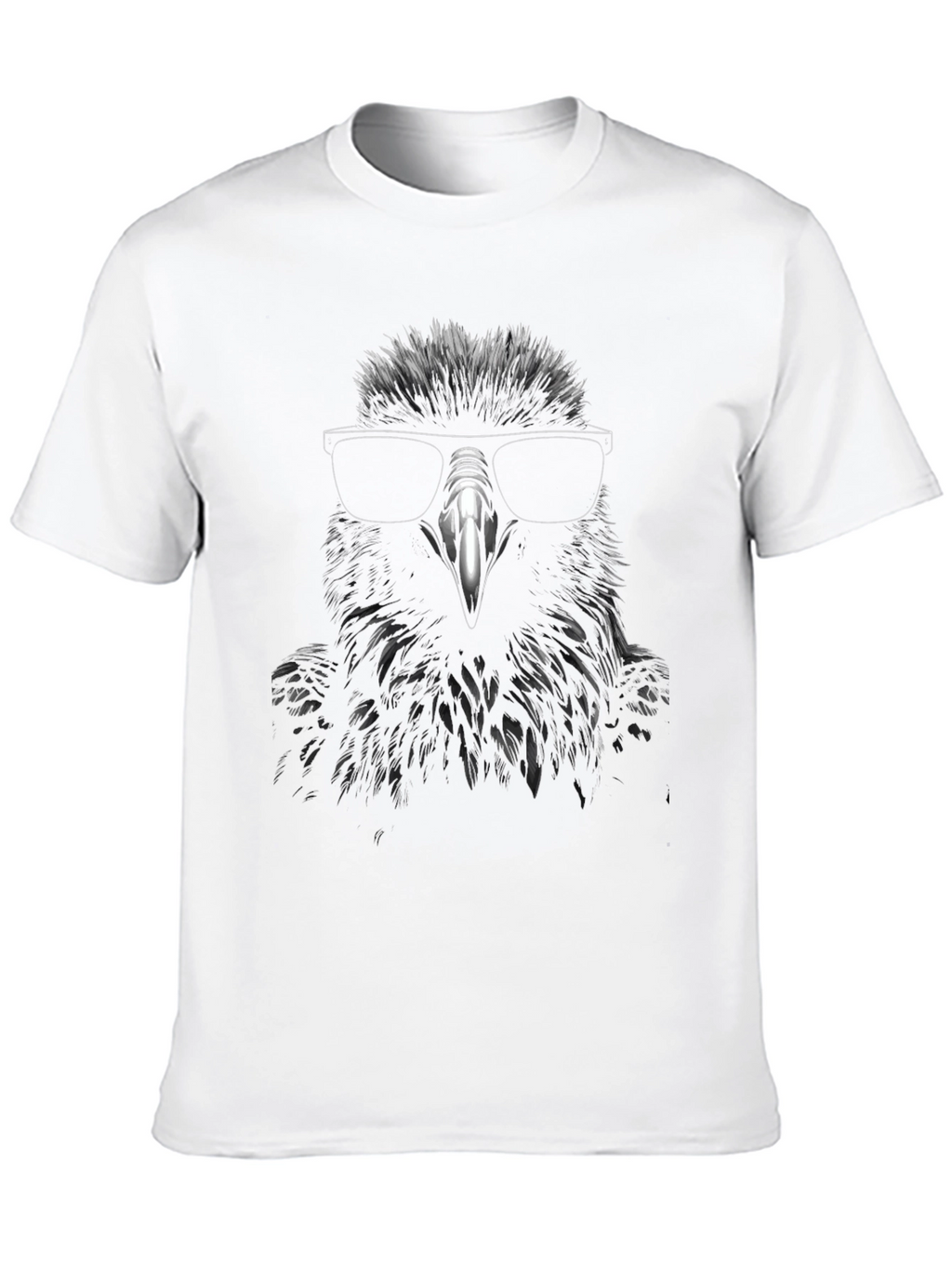 Camiseta Hombre Cuervo Gafas Sol Moda