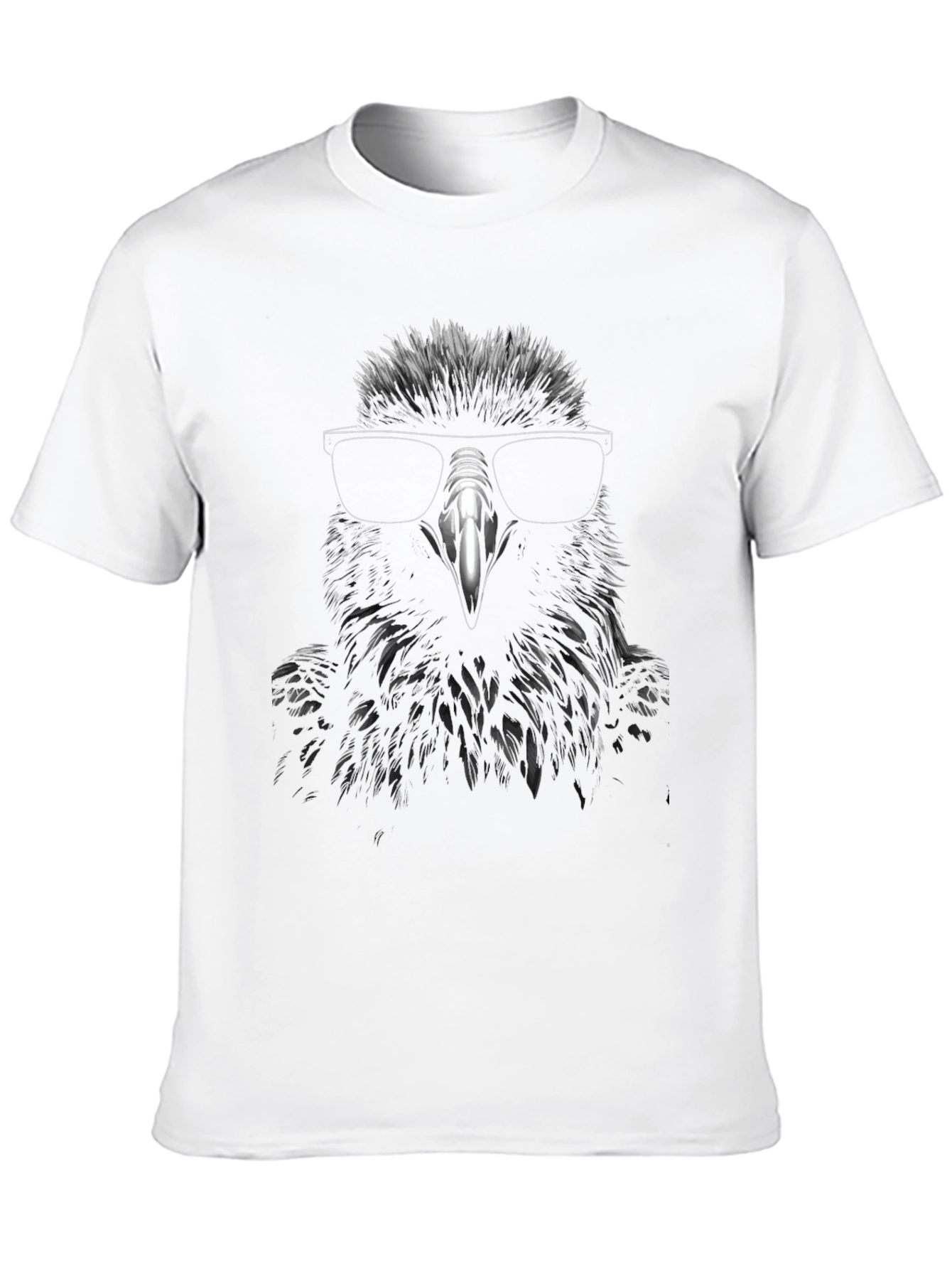 Camiseta Hombre Cuervo Gafas Sol Moda