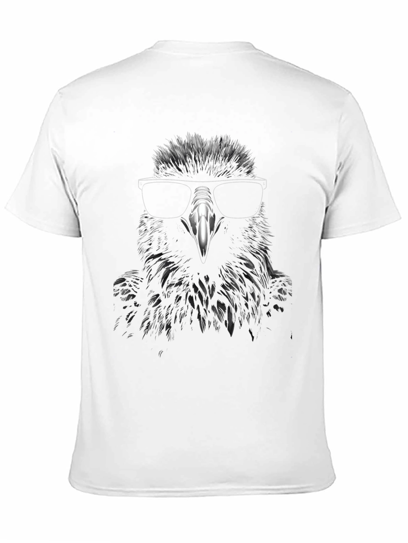 Camiseta Hombre Cuervo Gafas Sol Moda