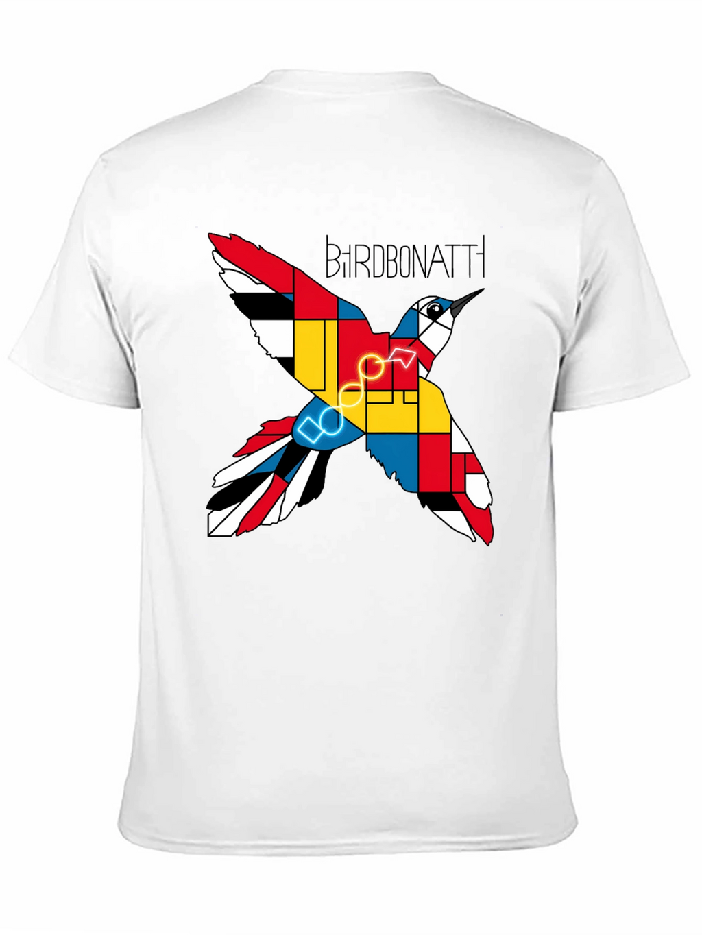 Camiseta Negra Bird Bonatti Diseño Abstracto